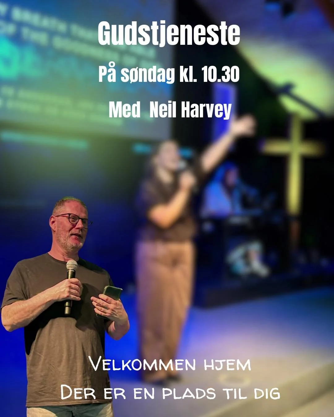 S&oslash;ndag samles vi igen til lovsang, budskab, Guds n&aelig;rv&aelig;r og f&aelig;llesskab med hinanden. 

Sunday we gather again for worship, message, God&rsquo;s presence and fellowship with each other.