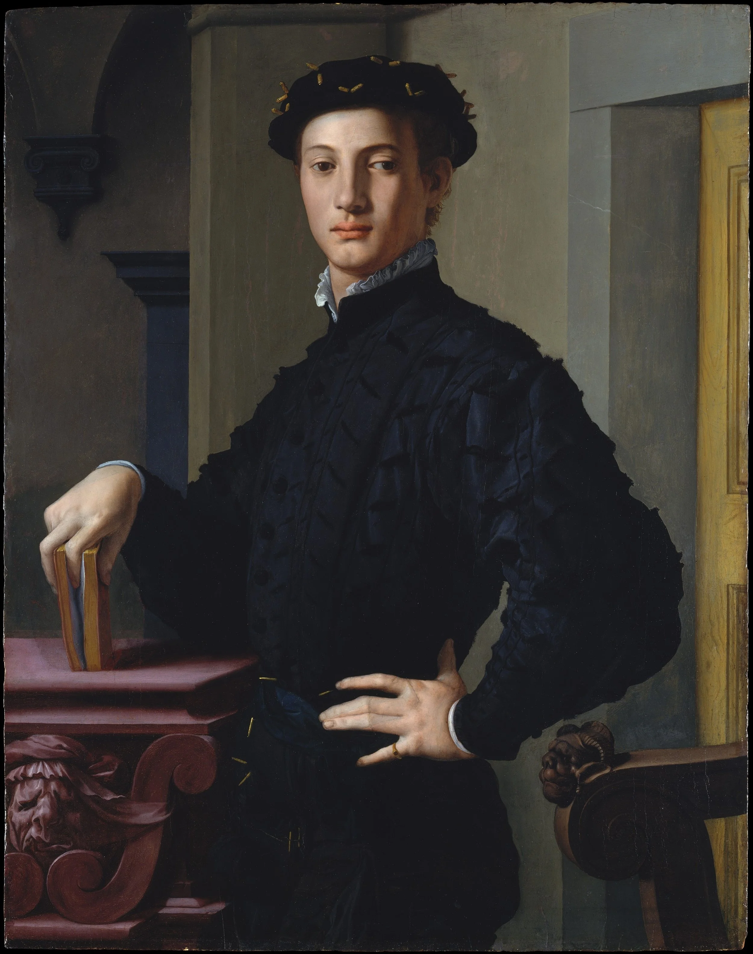 Agnolo Bronzino “Portrait of a Young Man with a Book” 1540