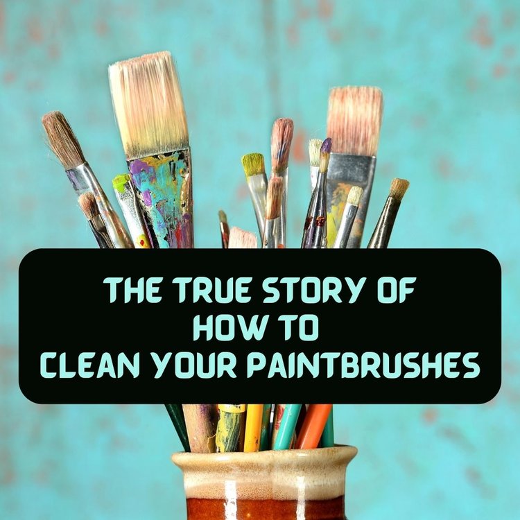 DIY Paint Brush Cleaner Jar!')  Paint brushes, Cleaning paint brushes,  Oil paint brushes