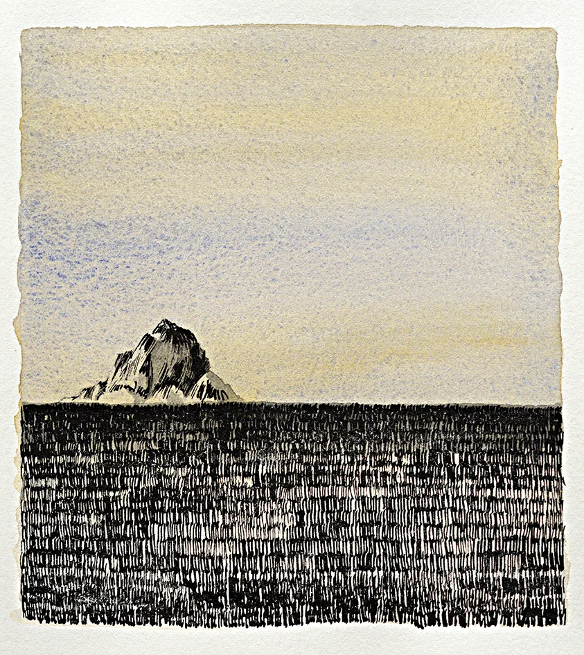 from A Small Book of Mountains, pen and ink, 16x14 cm