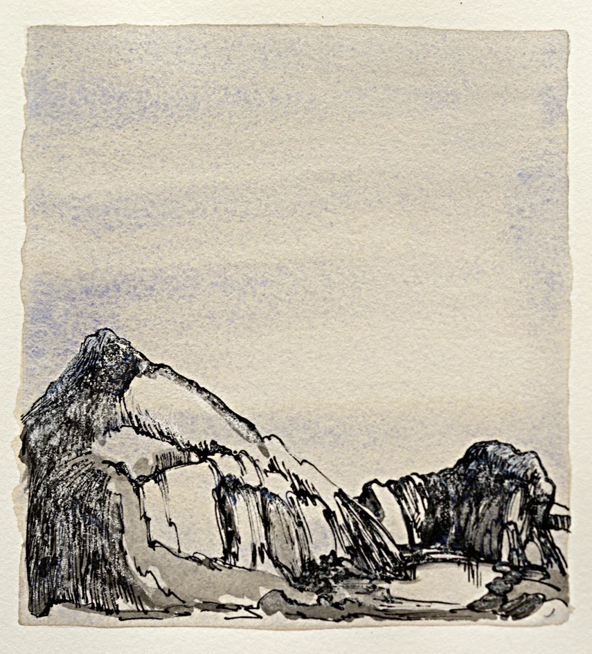 from A Small Book of Mountains, pen and ink, 16x14 cm