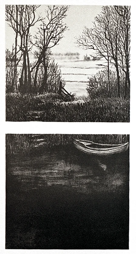 From Silence to Silence, lithograph III, 63x32 cms