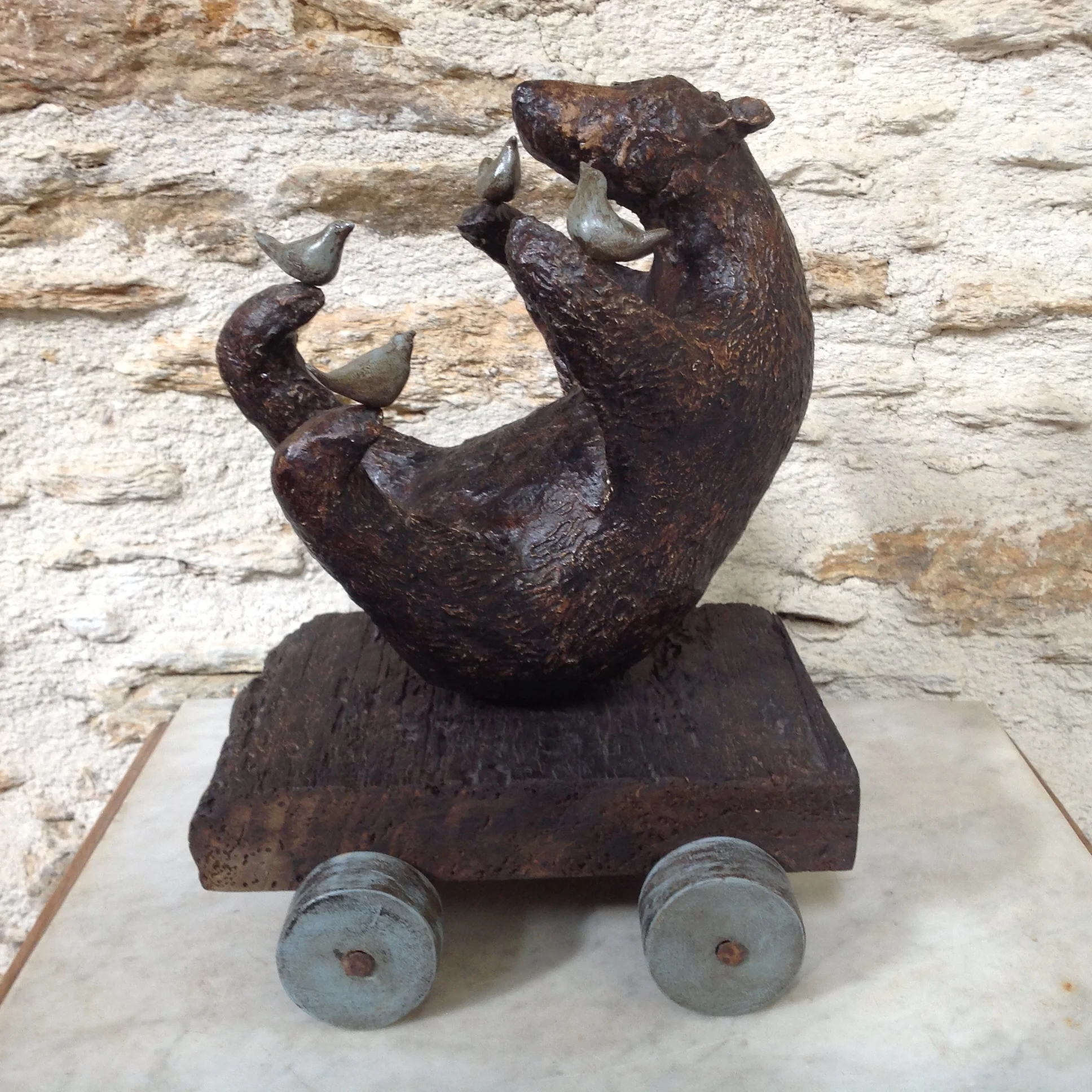 The Bear, mixed media, 29x21x19 cm