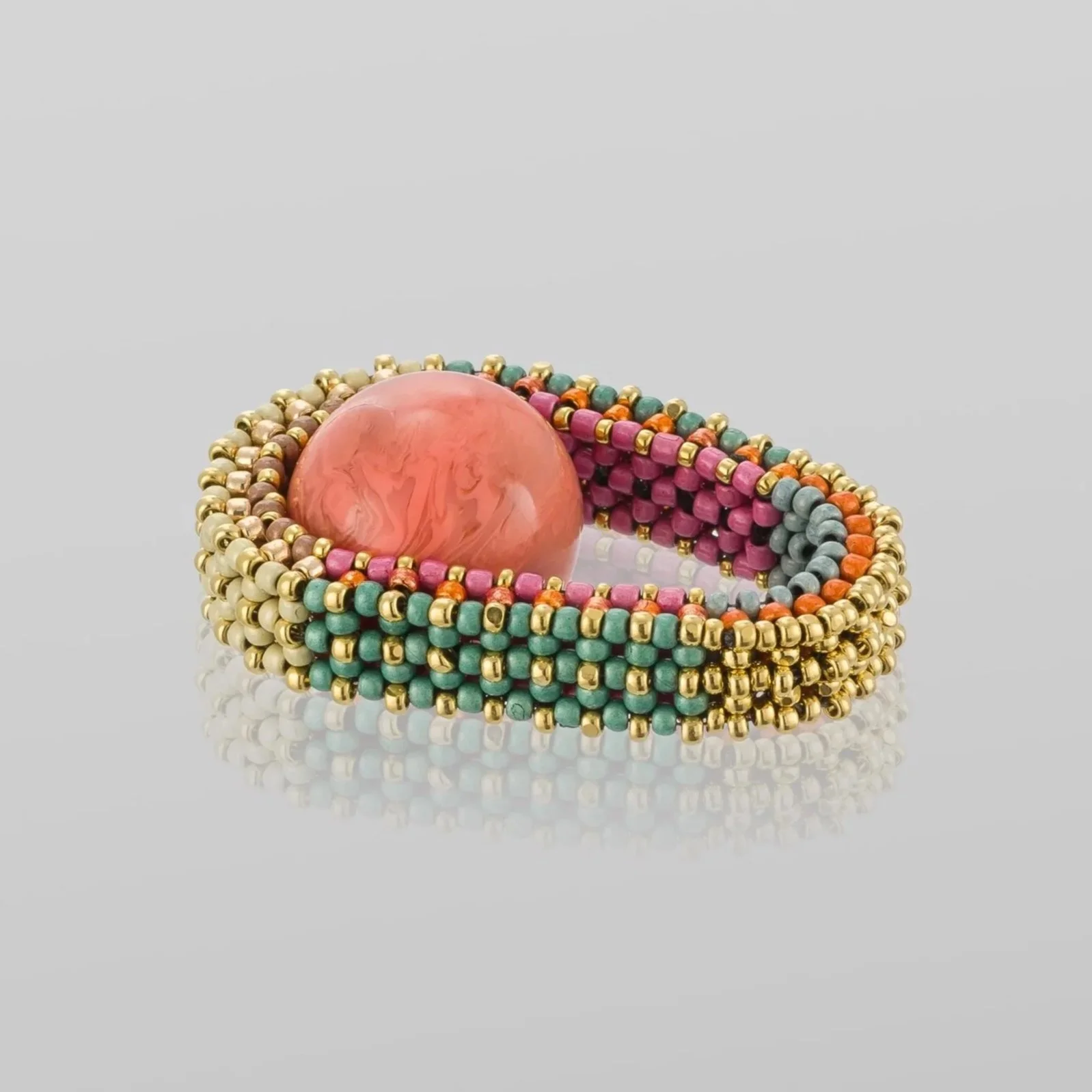 DIY Pod Ring - Coral - instructions