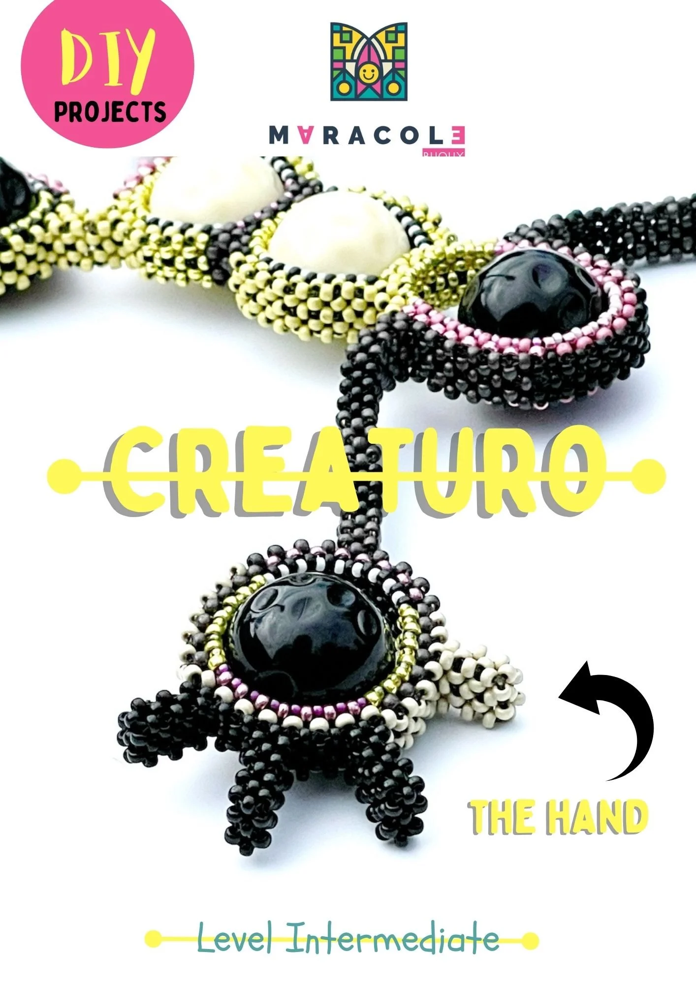 DIY CREATURO DOLL vol.2 - The Hand - PDF instructions step by step - wearable beaded doll