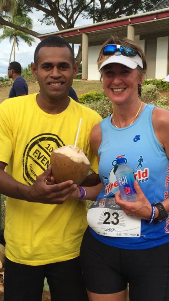 Fiji Triathlon where you get the most fresh post race drink as you cross the finish line!