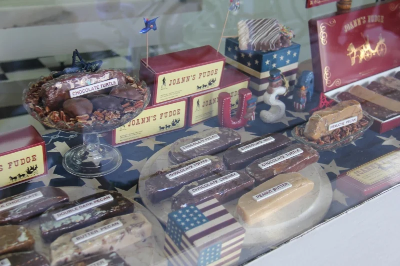 4th of July window in Joann's Fudge, Mackinac Island! 