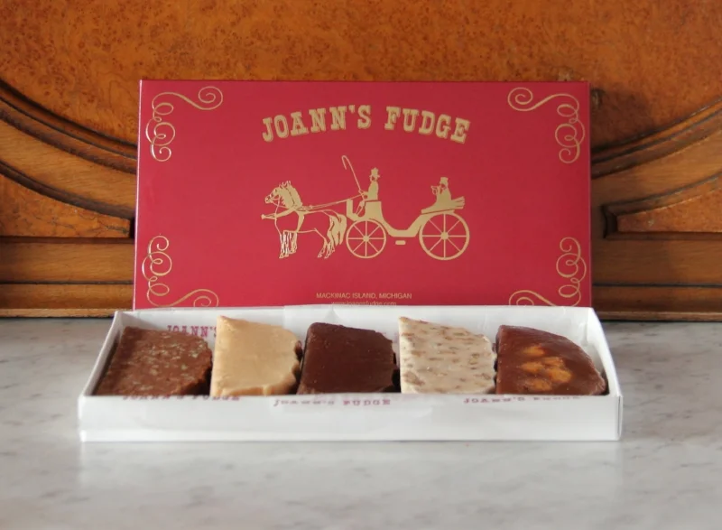 Joann's Fudge Deluxe Five Slice Burgundy Box
