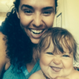 Me and my brilliant daughter, born October, 2013.