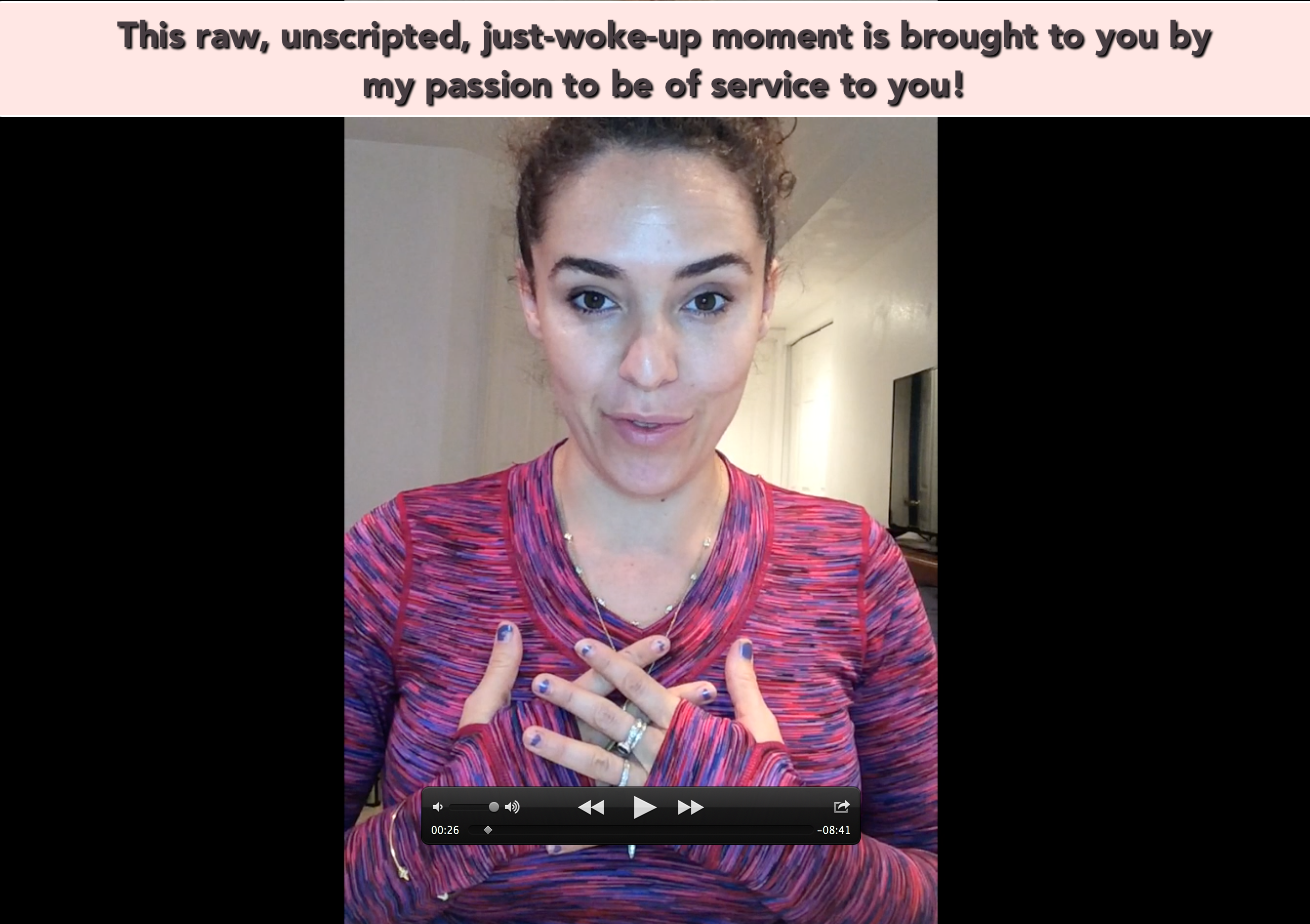 Scroll below to play video and get today's message...
