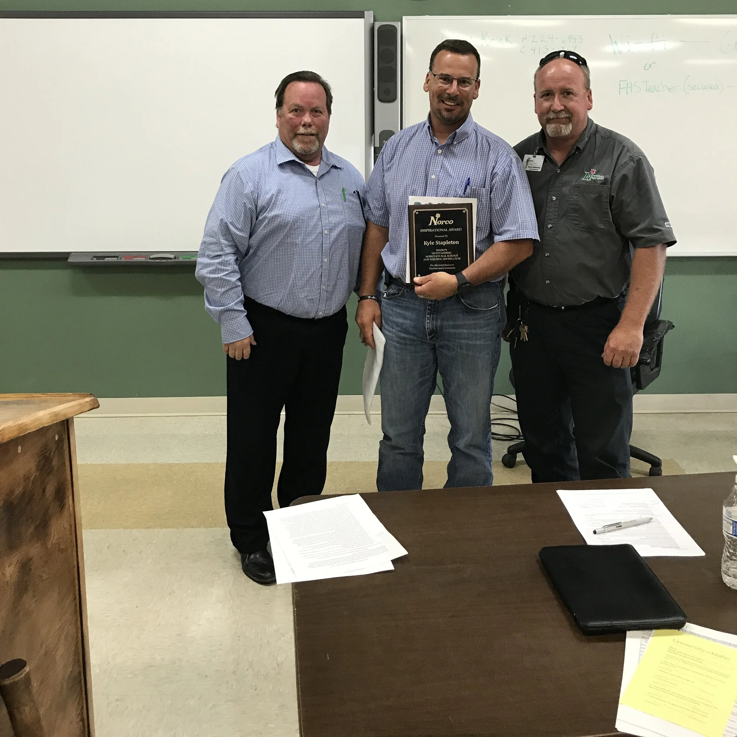 Norco Inspirational Teacher-Kyle Stapleton, Nezperce