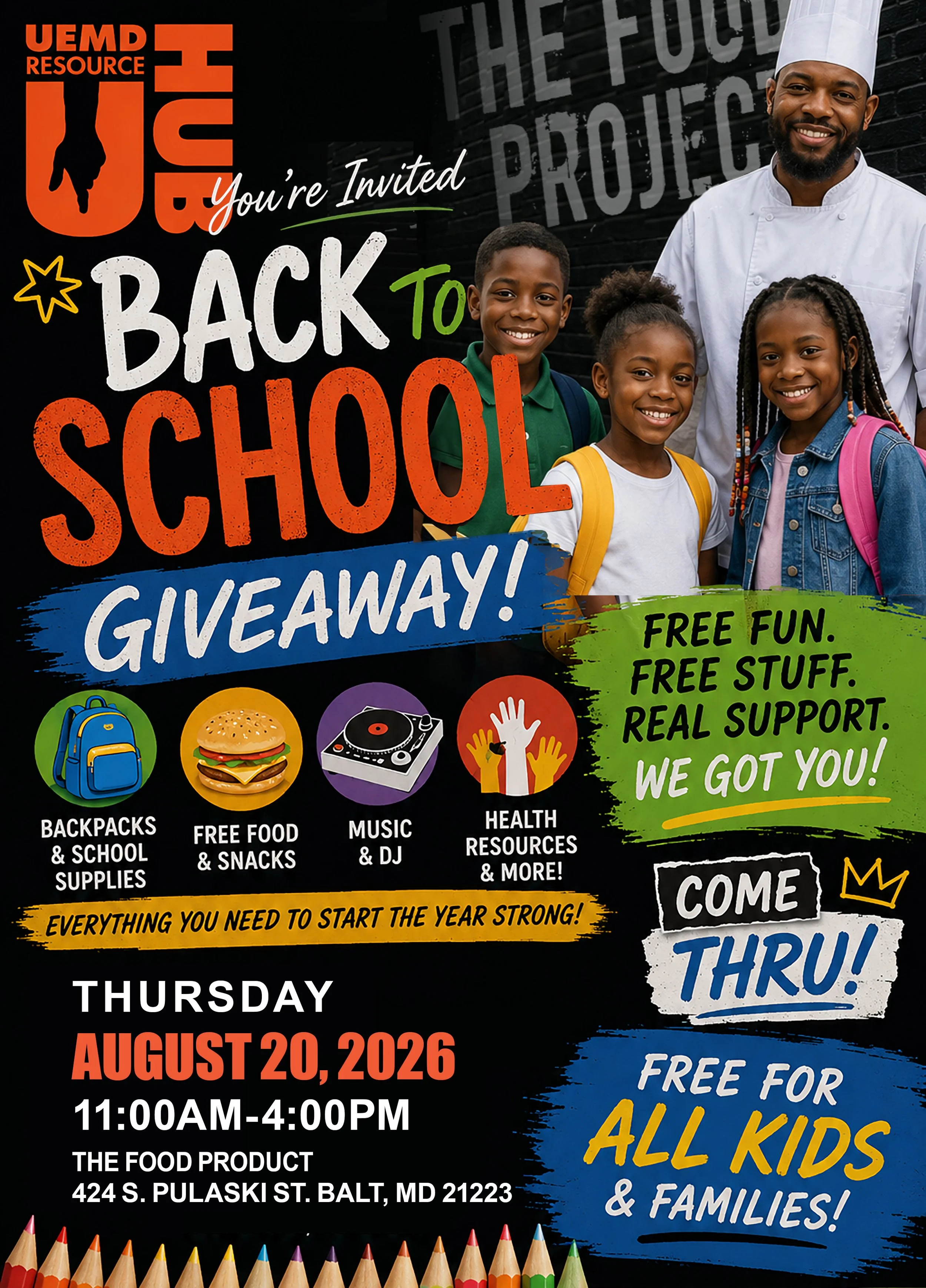 BACK TO SCHOOL GIVEAWAY + COMMUNITY CELEBRATION! 