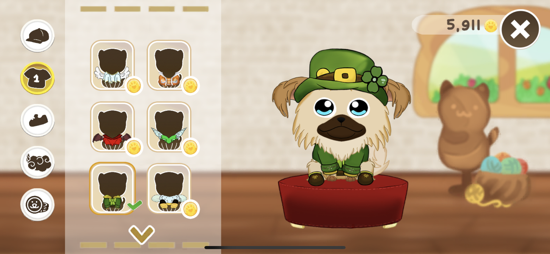 You can shop for outfits for your virtual pet!