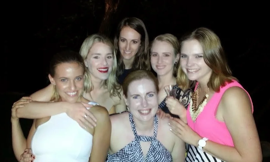 A photo taken after a few champagnes on Friday night. 