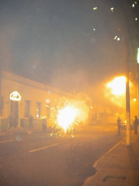 Christmas fireworks in Guatemala.