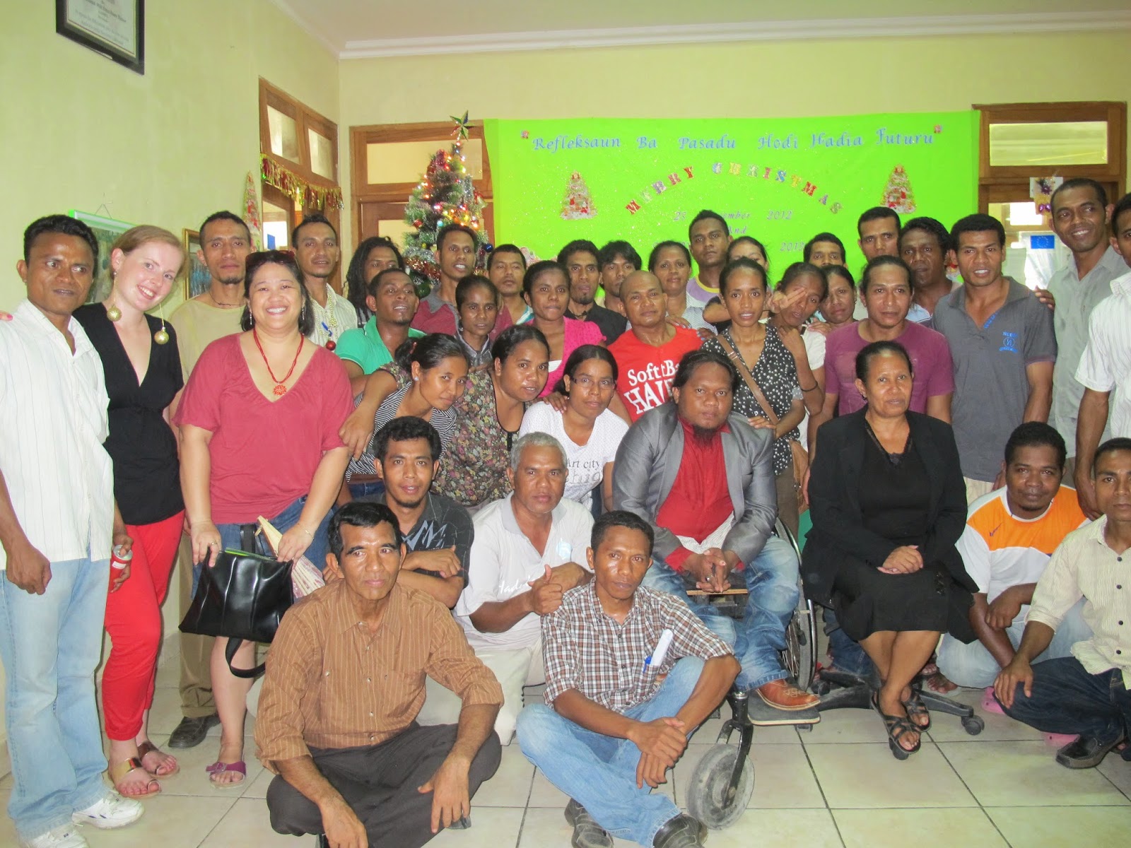 Christmas work party in East Timor.