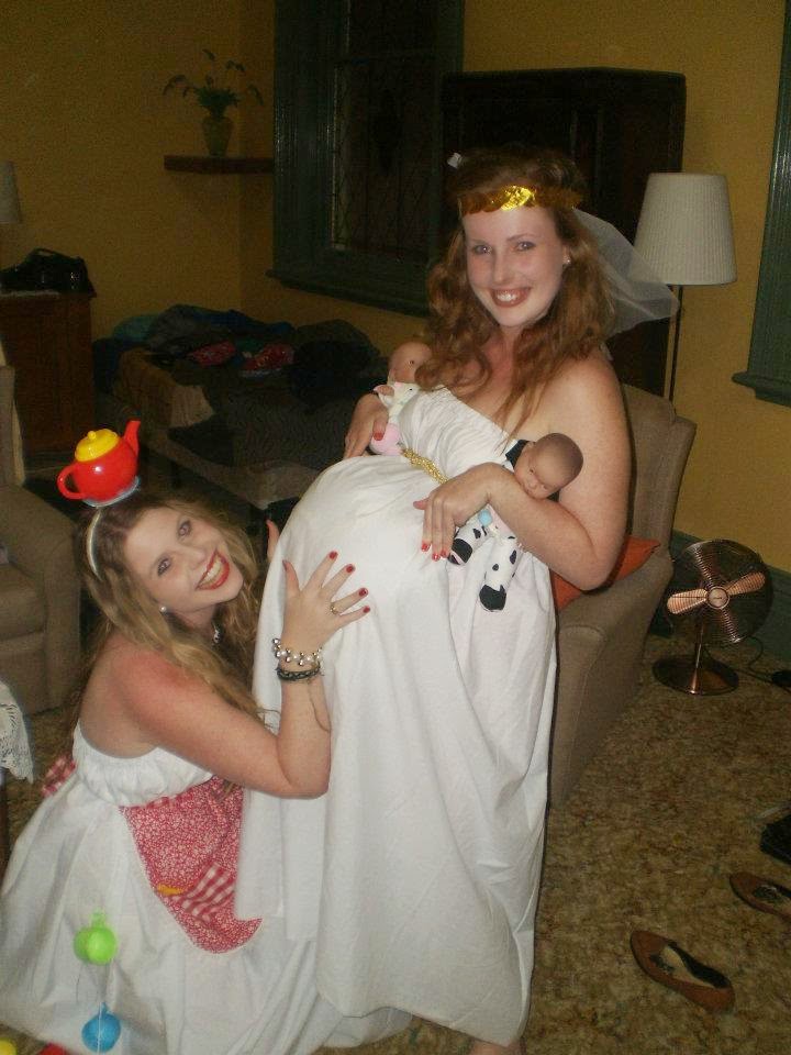 Going to dress ups as a pregnant lady was the norm for me. Odd, I know!