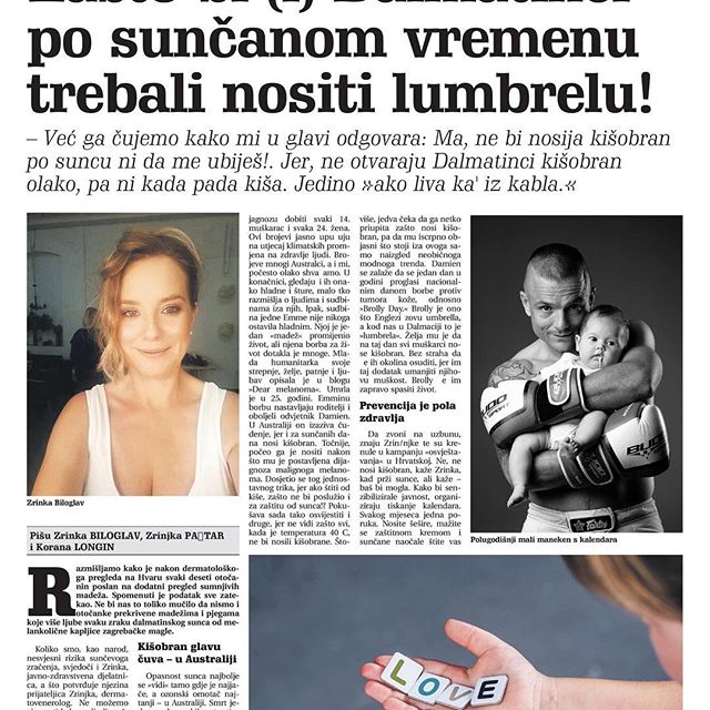 Recently we posted an article which appeared in a Japanese newspaper featuring Emma and her legacy.  A few days ago I received an email from Zrinka and Zrinjka, two Croatian Dermatologist and Epidemiologist and founders of the Croatian Melanoma Socie