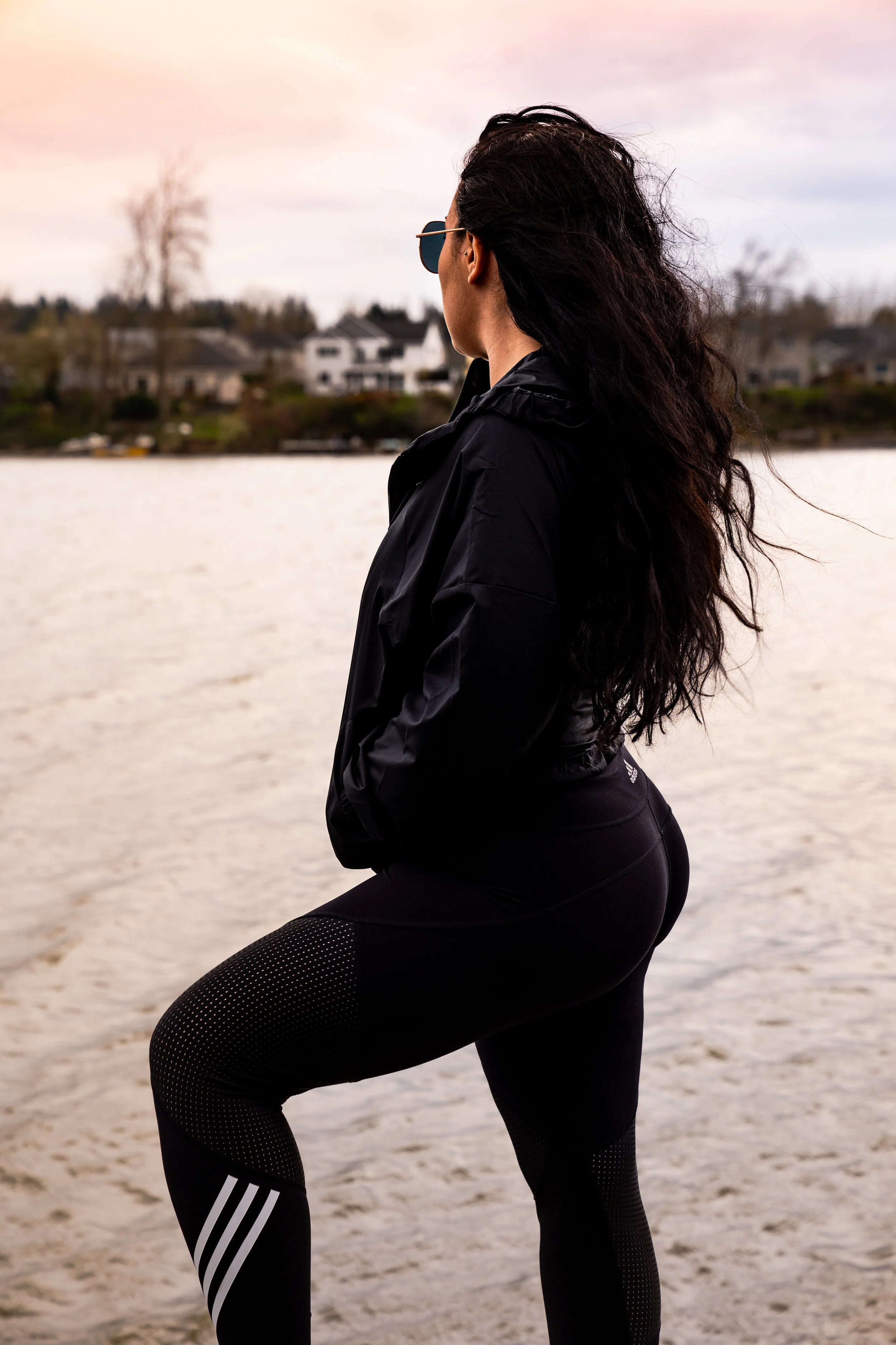 40. Adidas Girls 3 stripe pants : flops .JPG