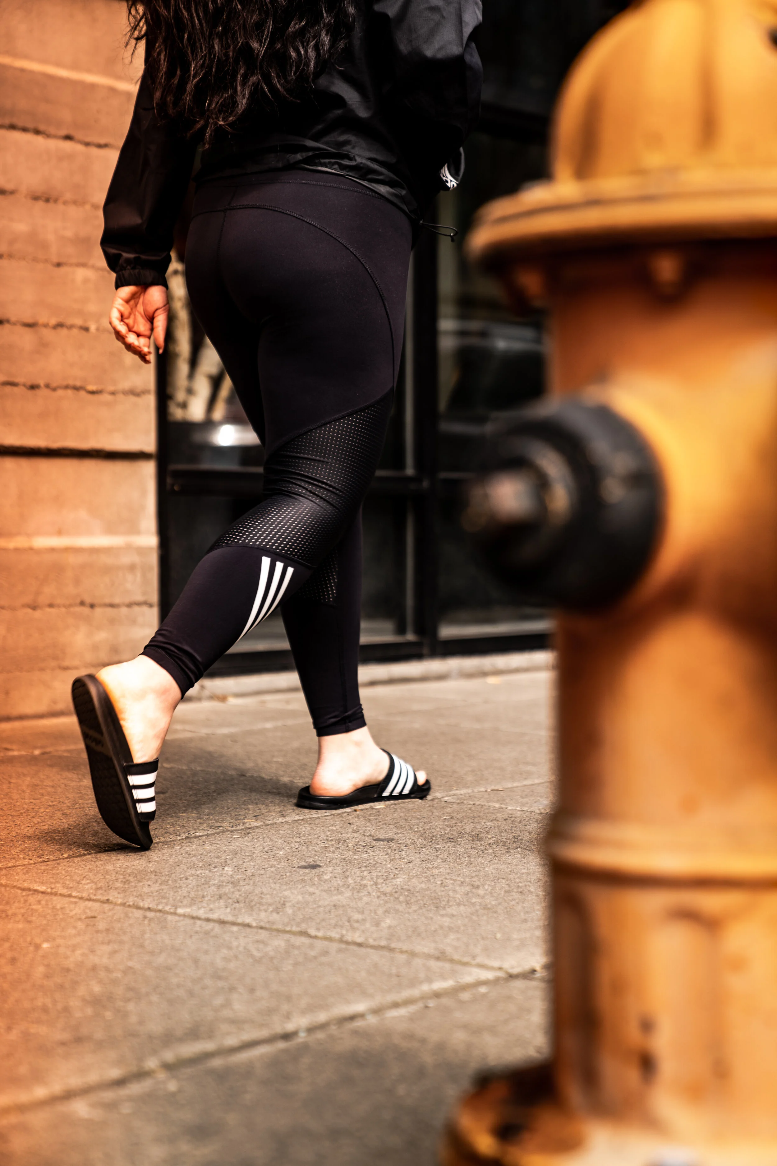41. Adidas Girls 3 stripe pants : flops .JPG