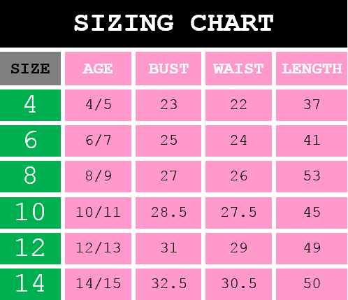 These refer to your child's measurements (inch), not the garment (except for dress length from shoulder). Our sizing chart is meant to be a guideline, each garment is cleverly designed to ensure a comfortable fit.