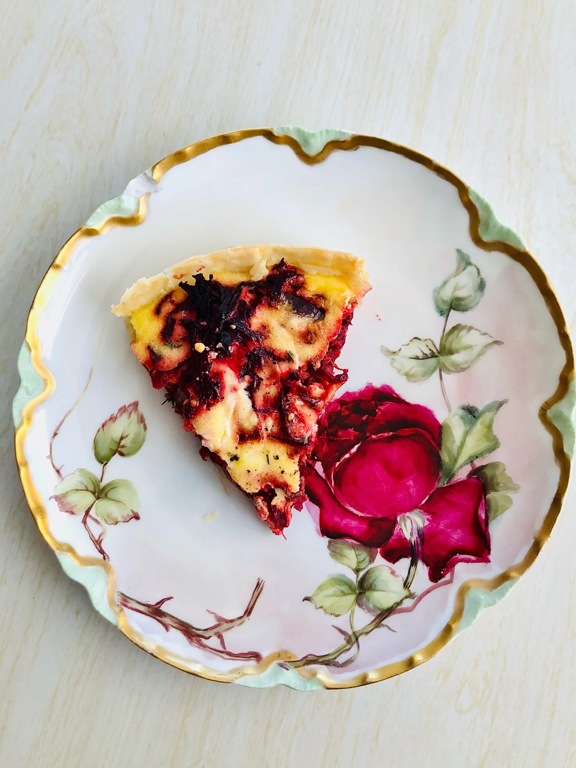 Red Onion Tart with Beets and Feta