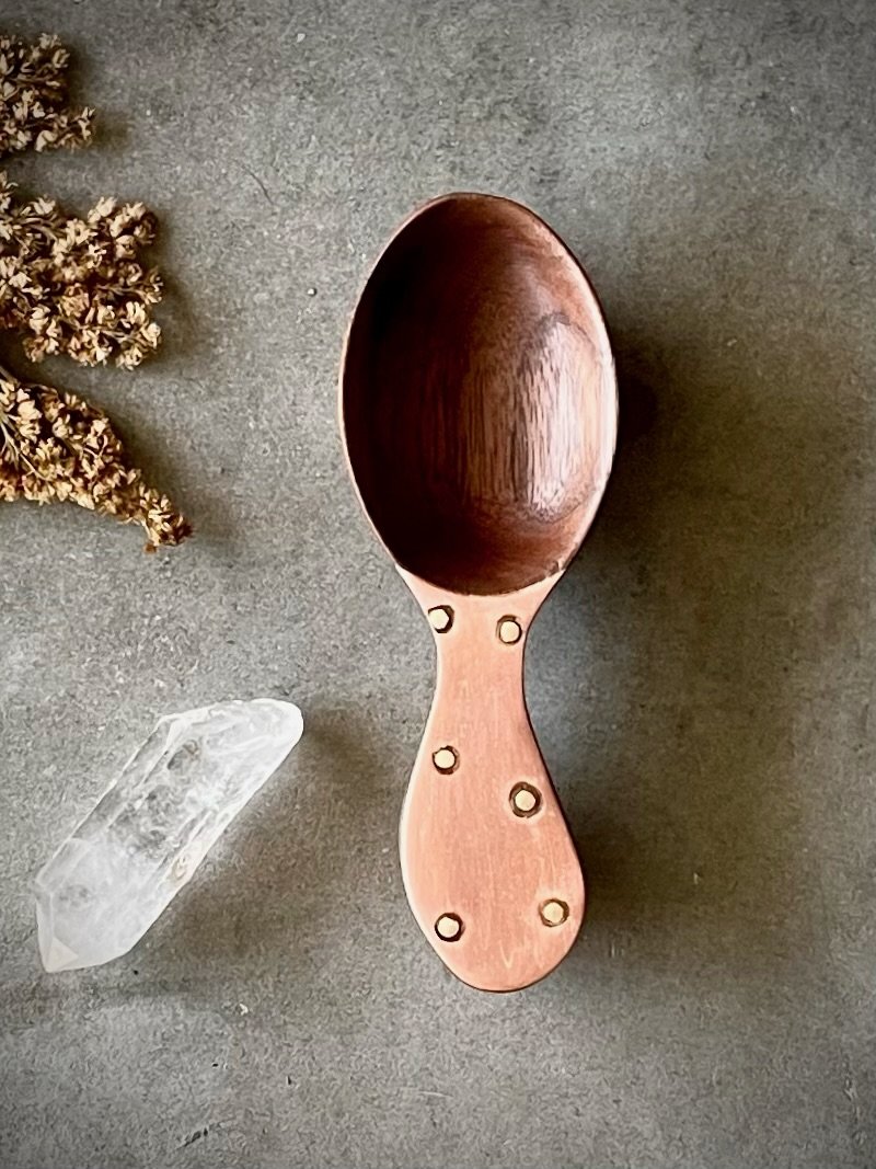 Copper and Brass Coffee Scoop