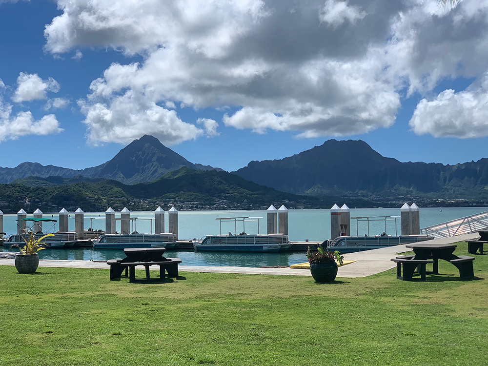 The docks before Kaneohe Sandbar.