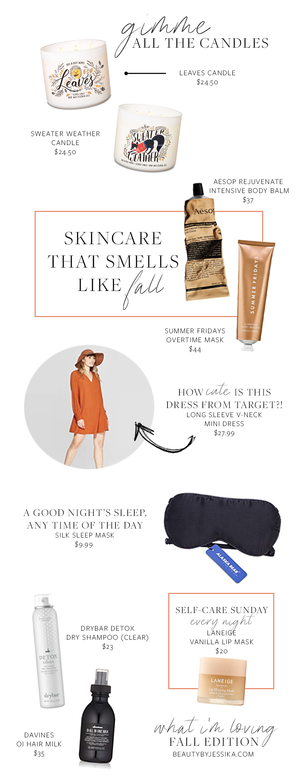 Everything i’m loving and using this fall on my blog, beautybyjessika.org.