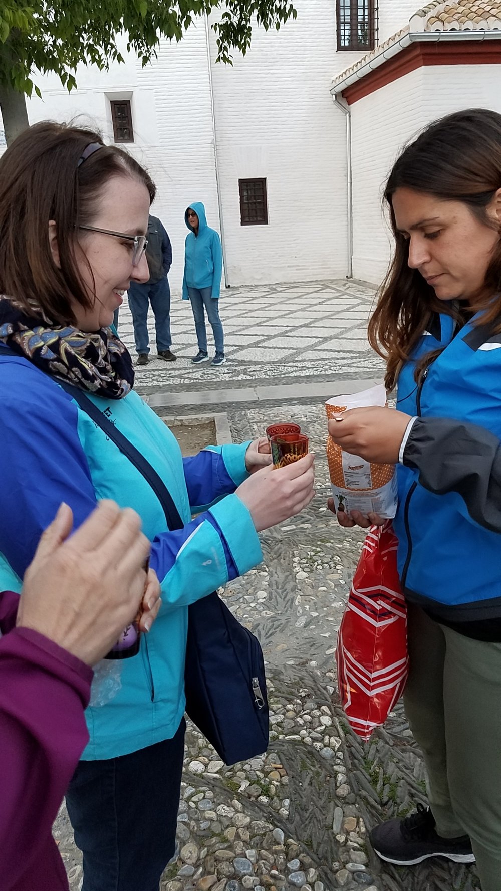  Mercedes treats us to mint tea while viewing the Alhambra from the Plaza de San Nicolas. 