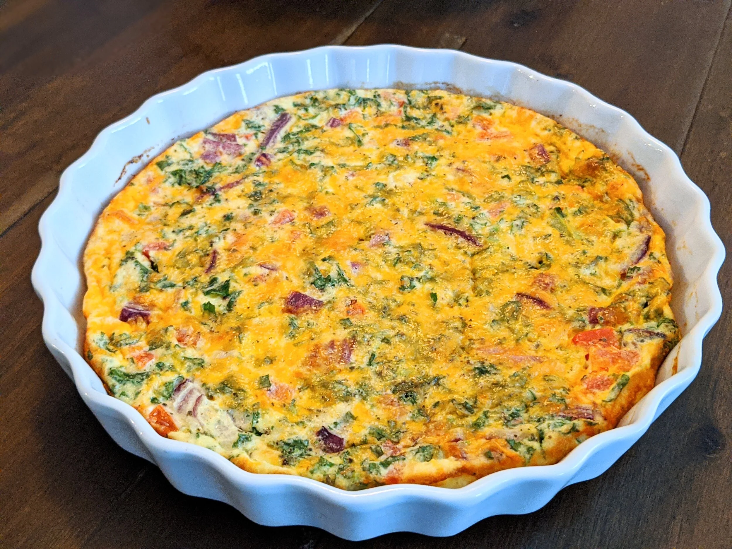Kale &amp; Red Onion Frittata
