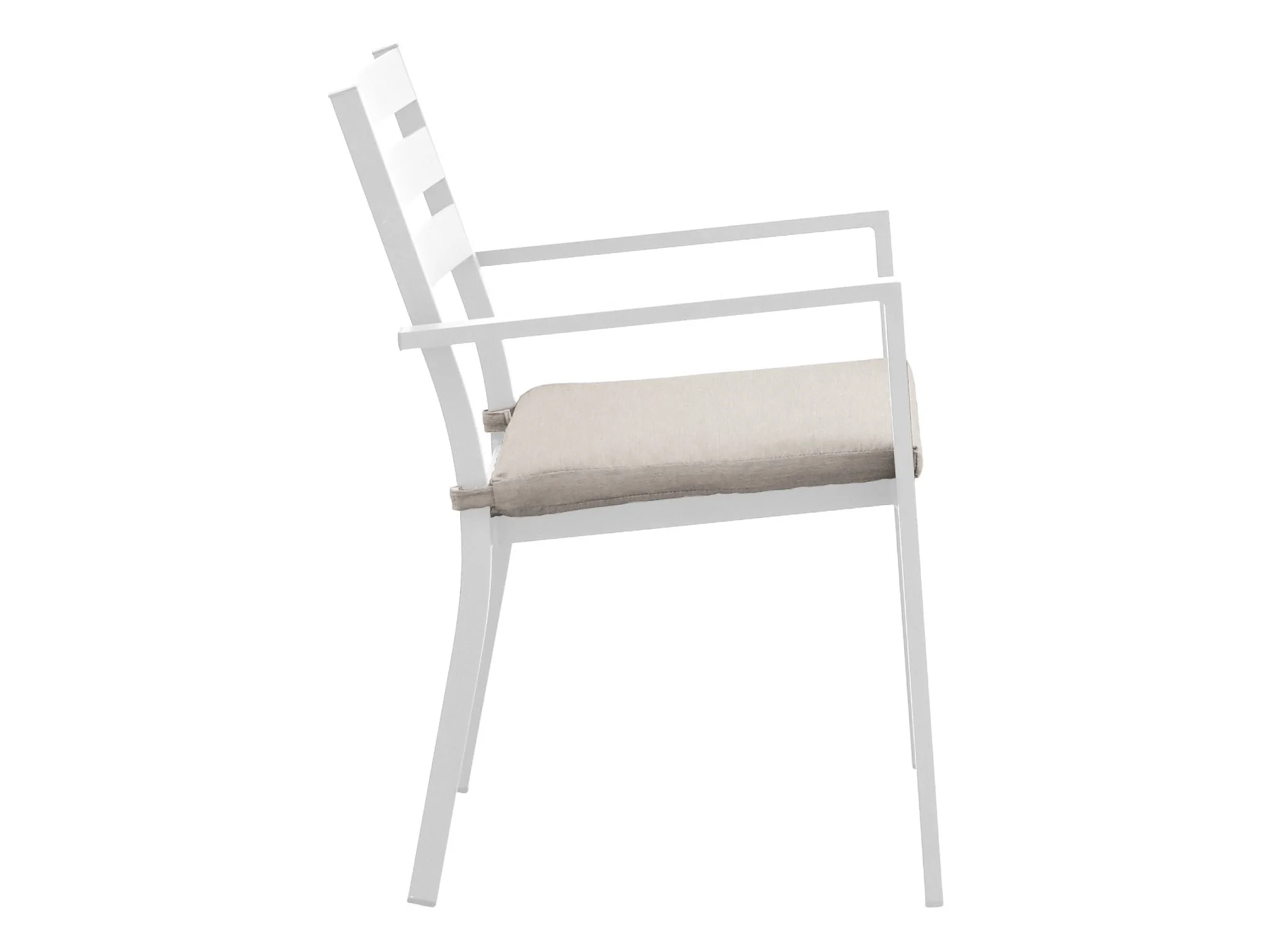 Noosa Aluminium Outdoor Dining Chair — White Sunlong Australia