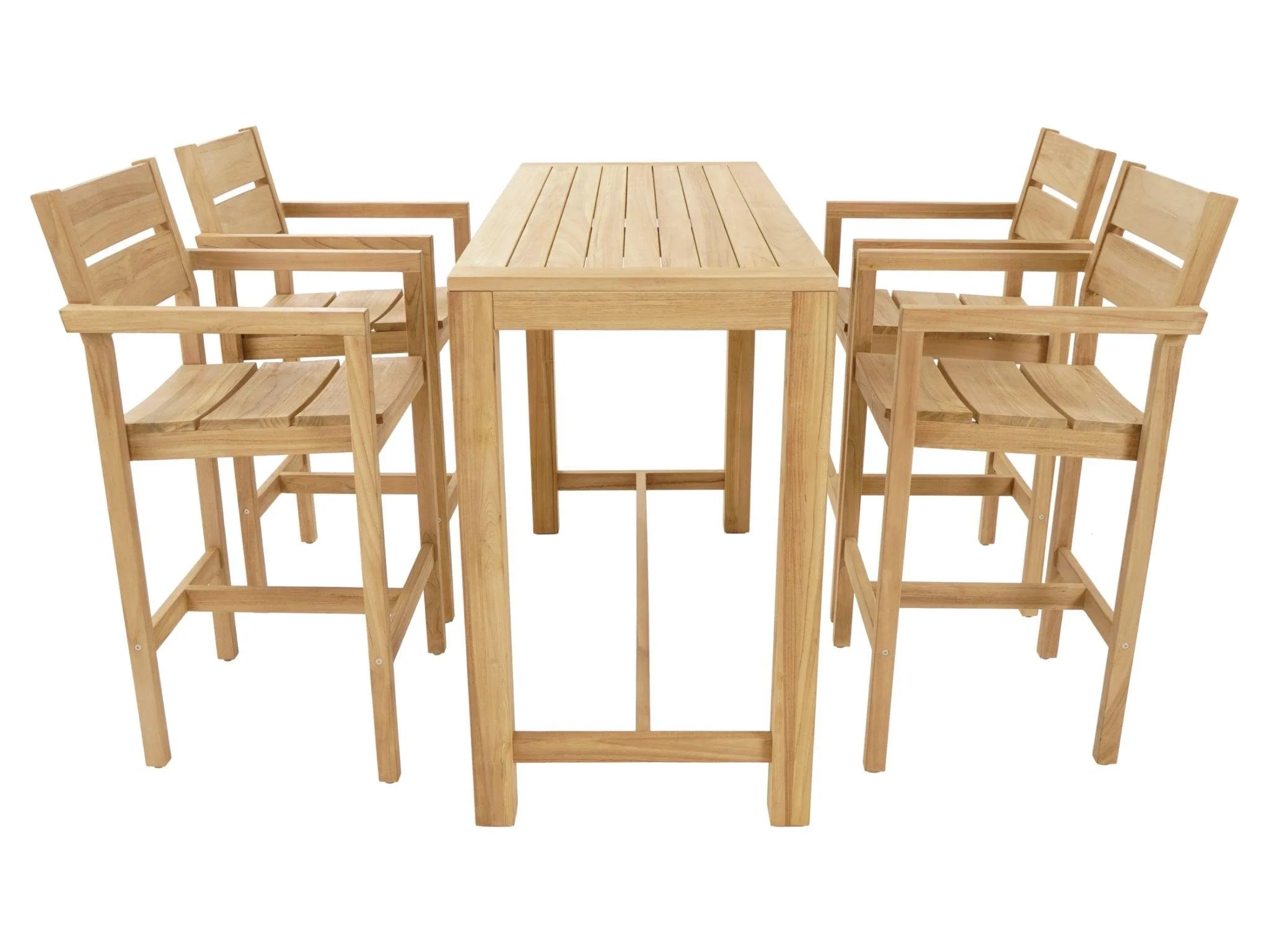 Tulsa 5Piece Teak Outdoor Bar Setting Sunlong Australia