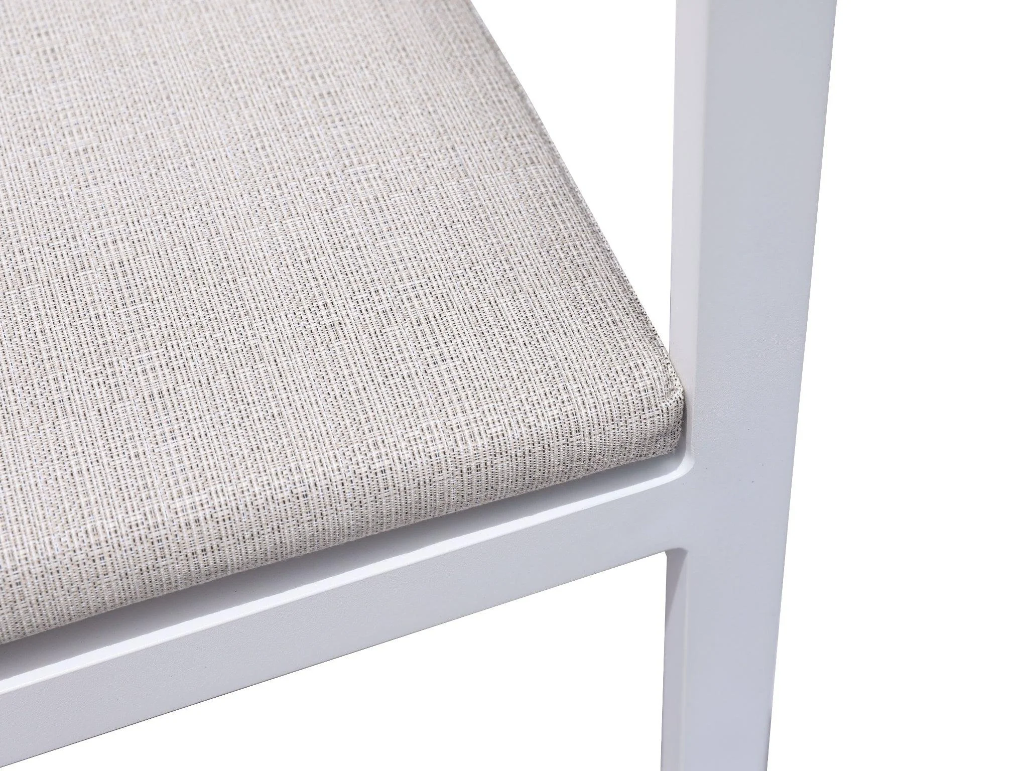Noosa Aluminium Outdoor Dining Chair — White Sunlong Australia