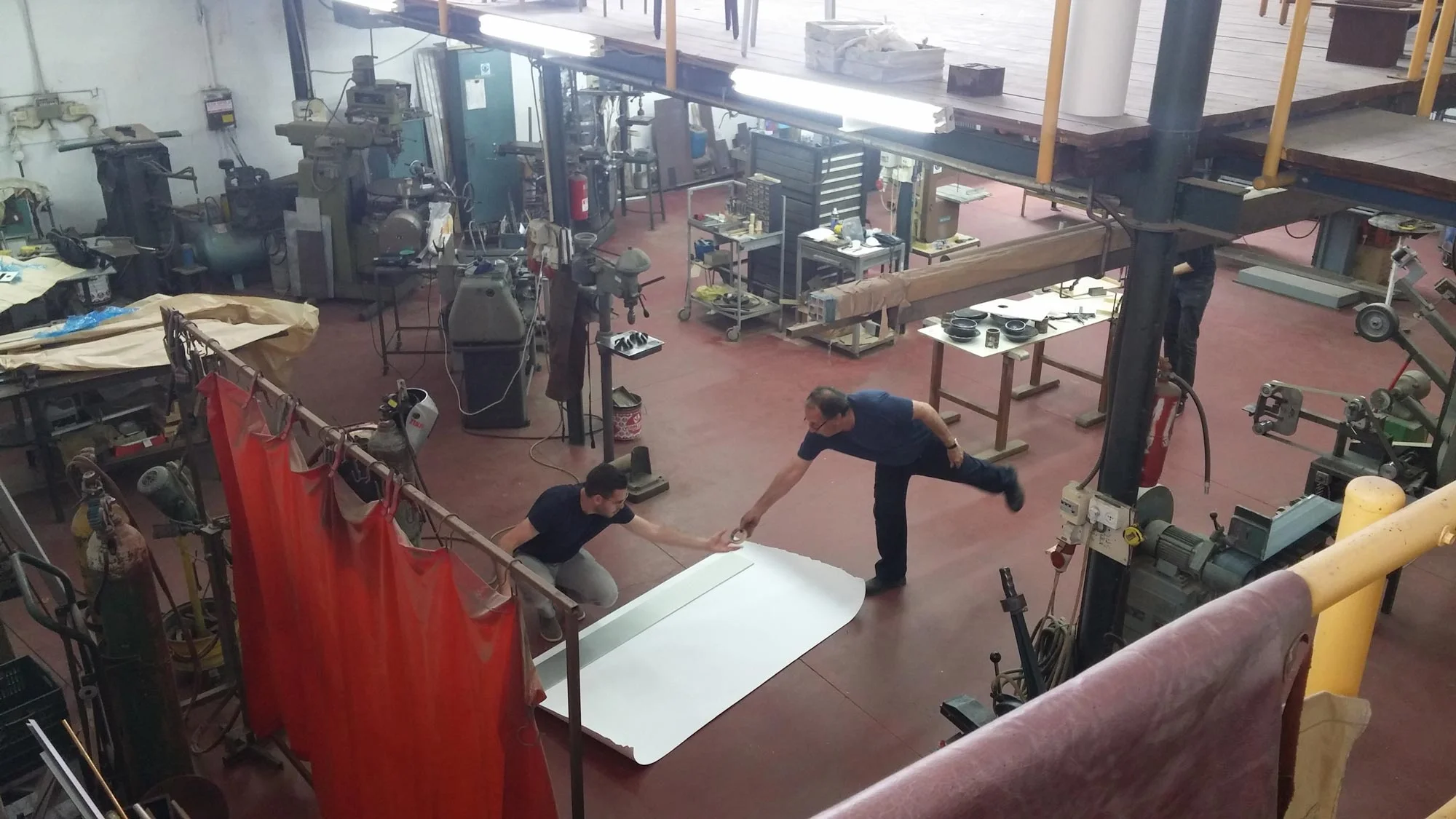 Work In progress in the metal shop 