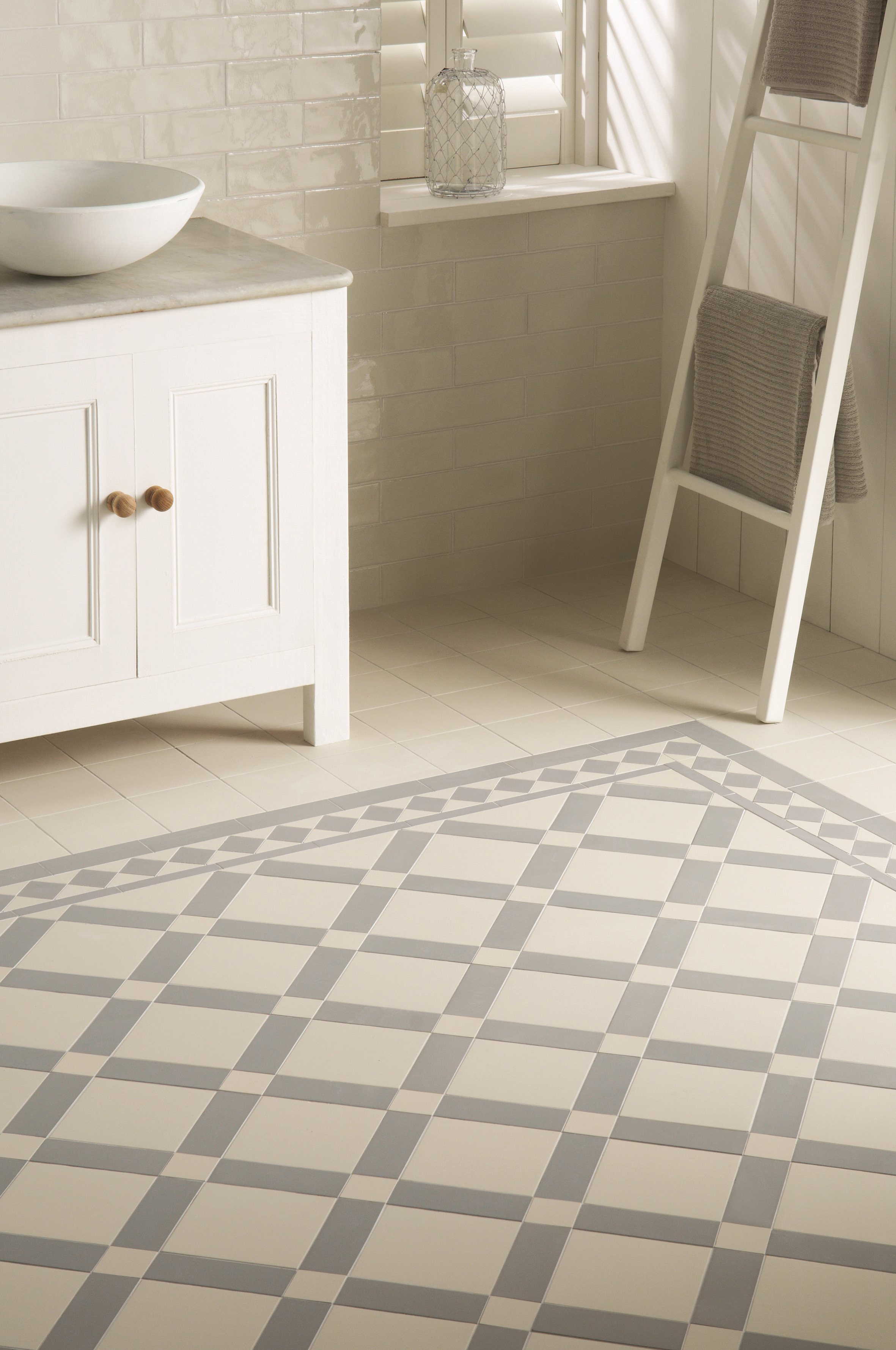 Original Style - VFT - Falkirk  pattern in Dover White and Grey with Winchester Porcelain Arcadian wall tiles.jpg