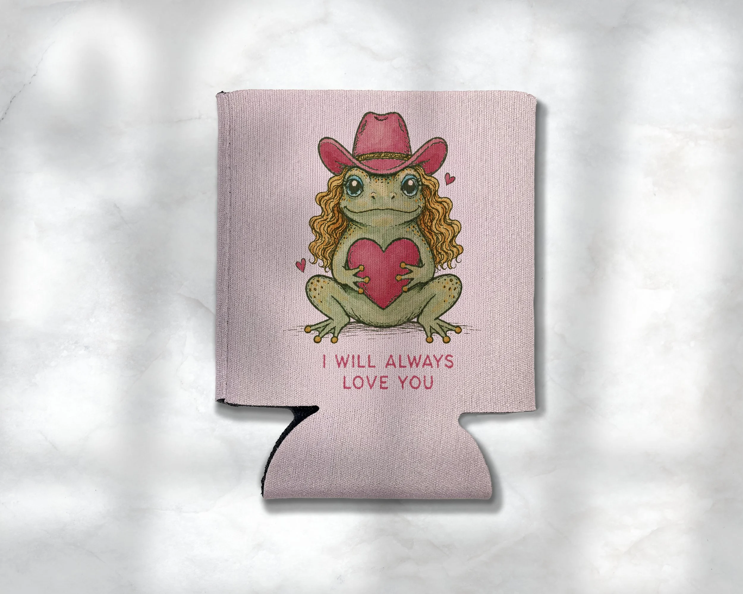 I Will Always Love You Frog Koozie