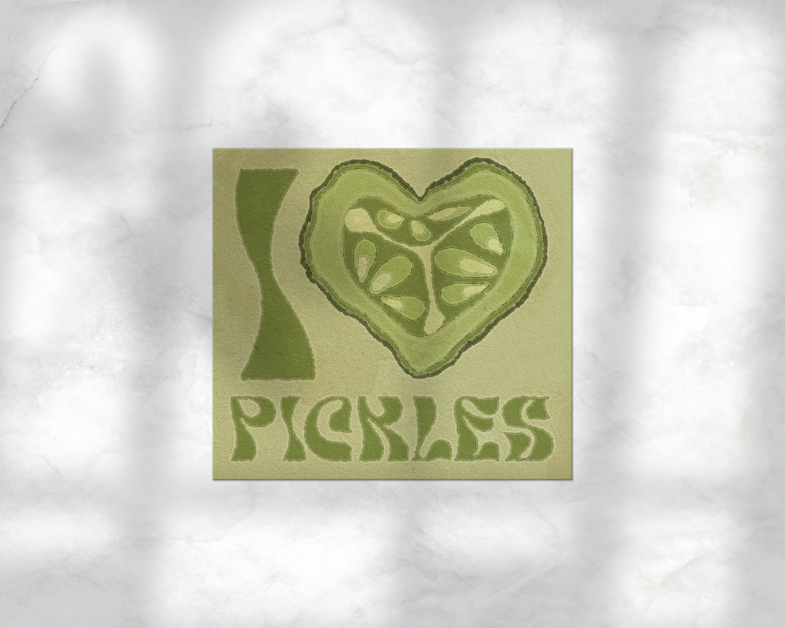 I Love Pickles Sticker