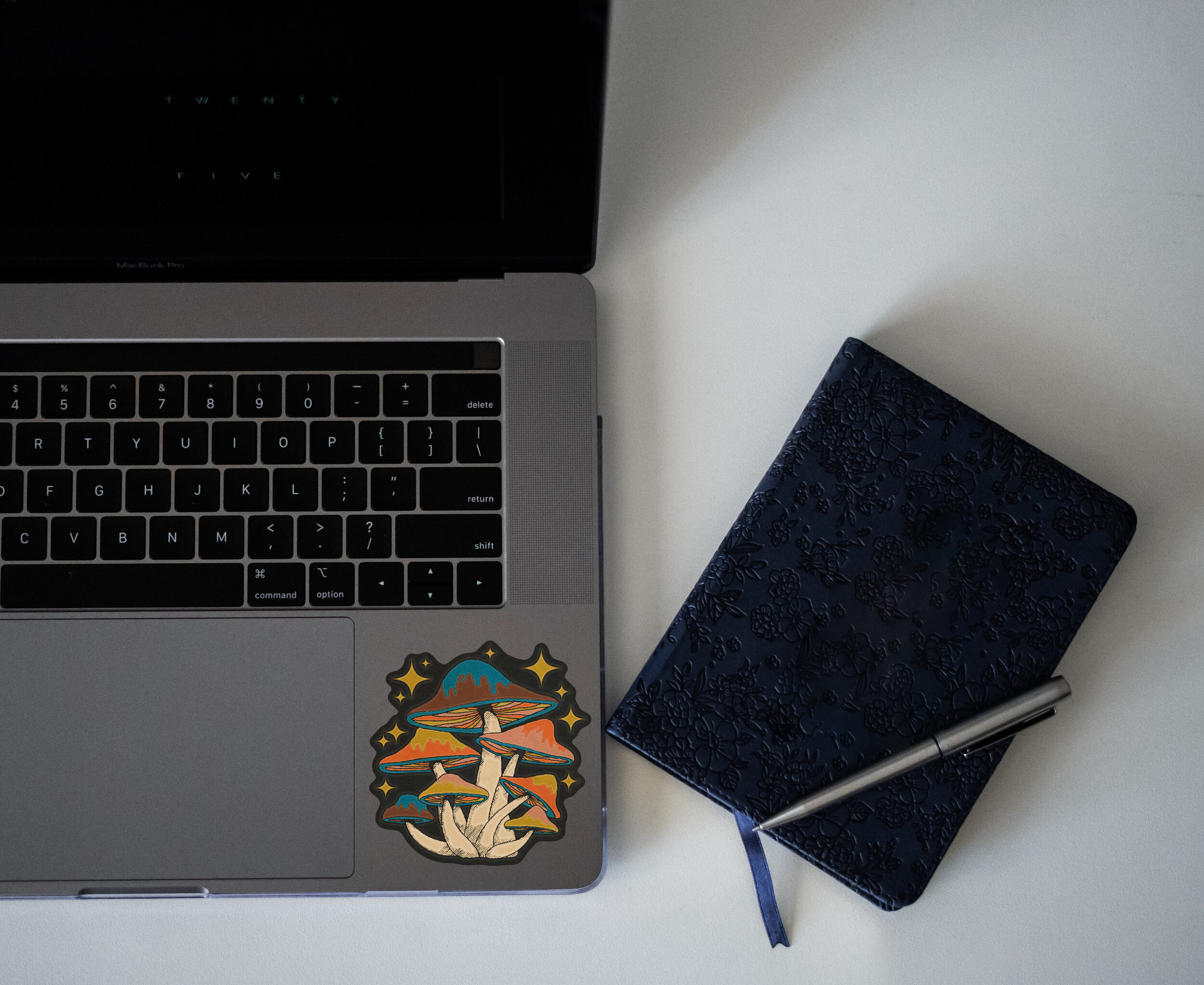 Mushroom Sticker on Laptop Mockup.jpg