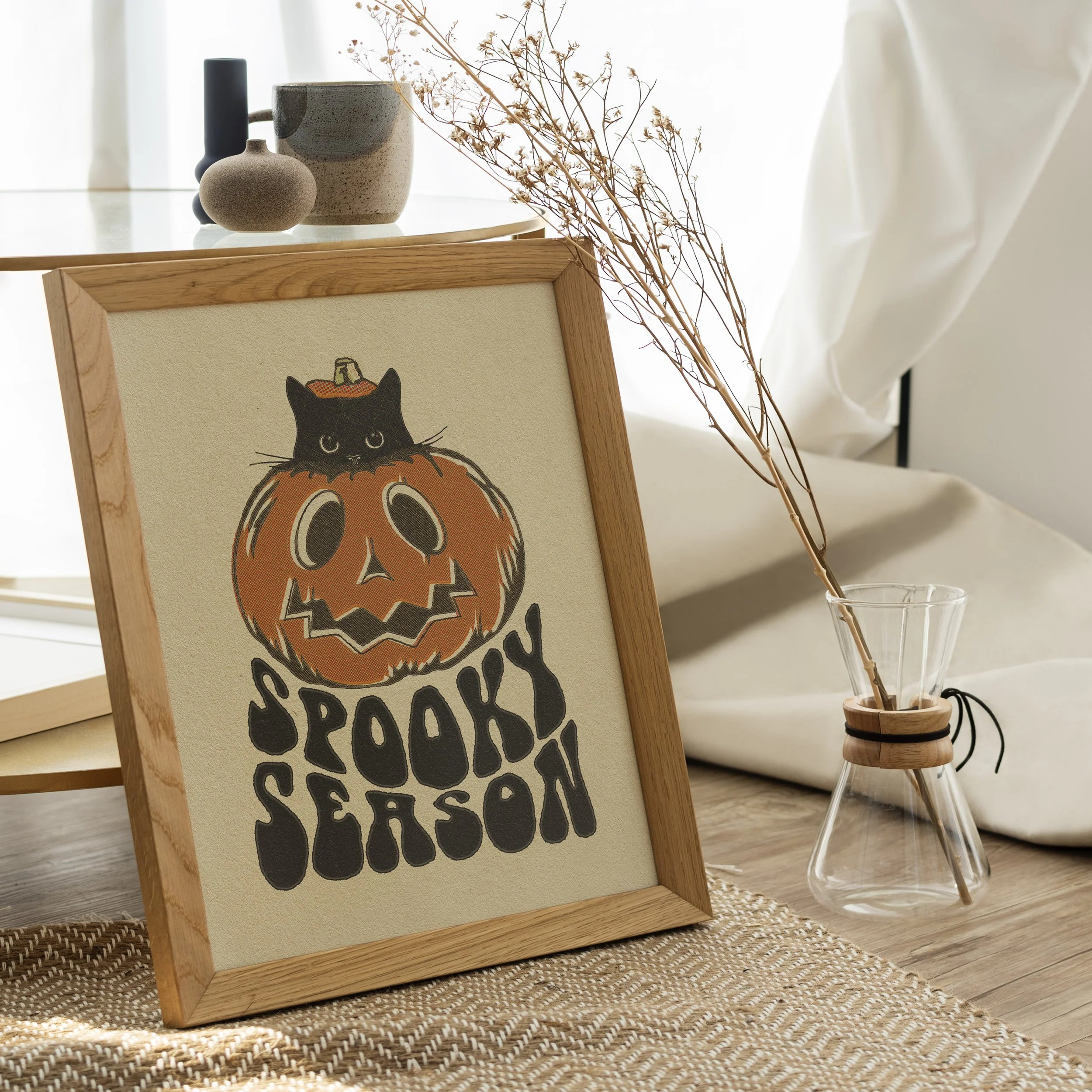 Spooky Season - Black Cat Print