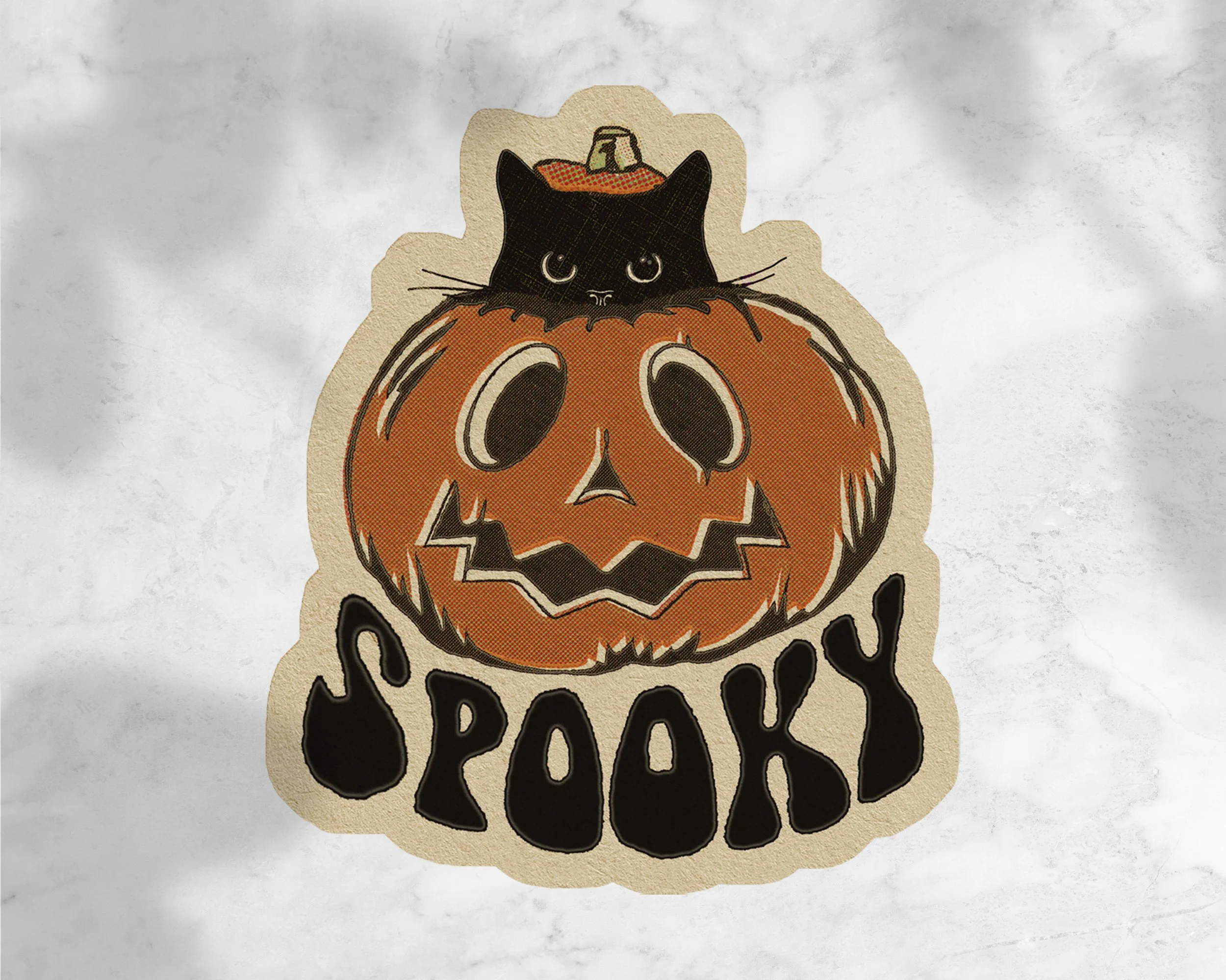 Spooky Black Cat Sticker