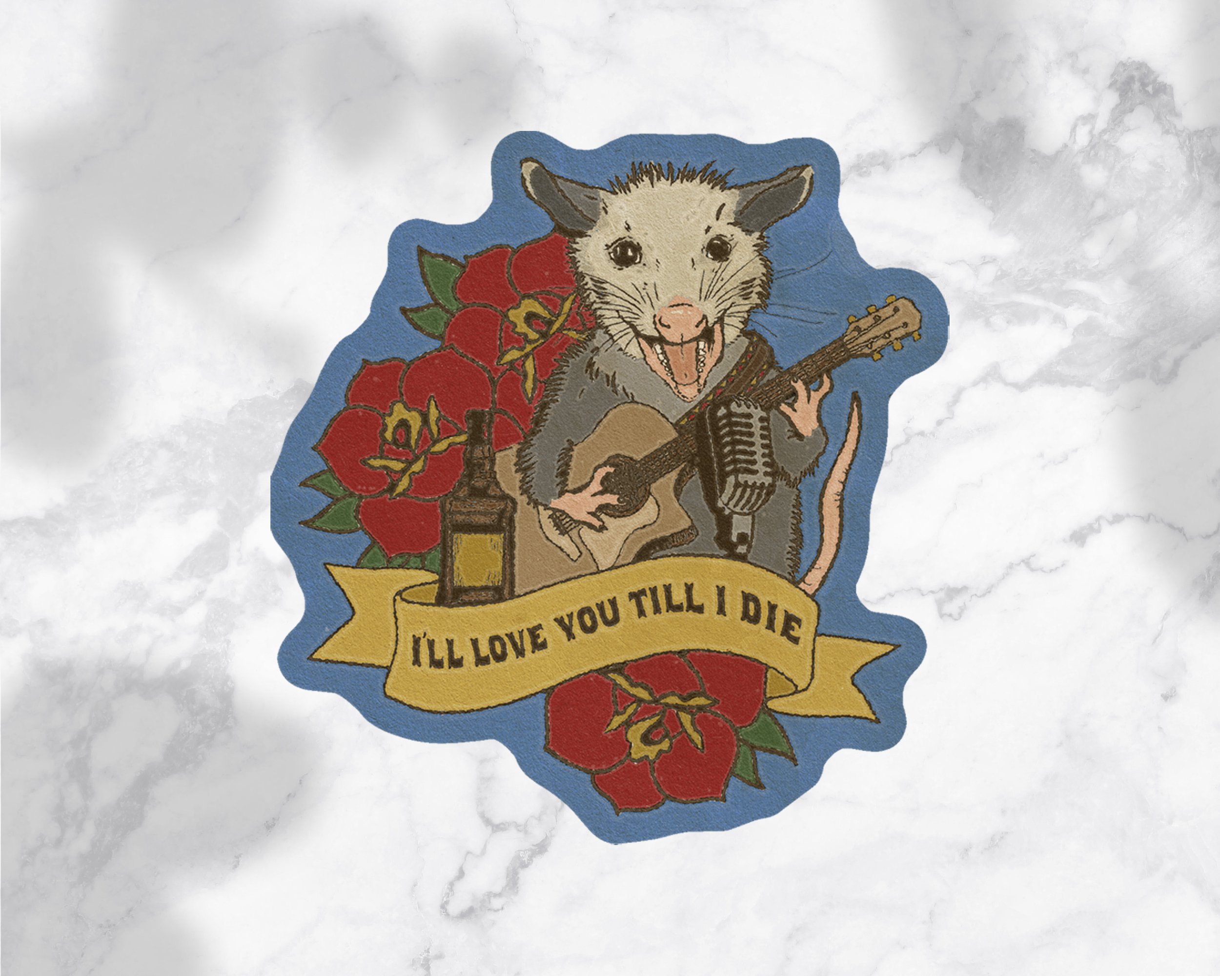 George Jones The Possum Sticker