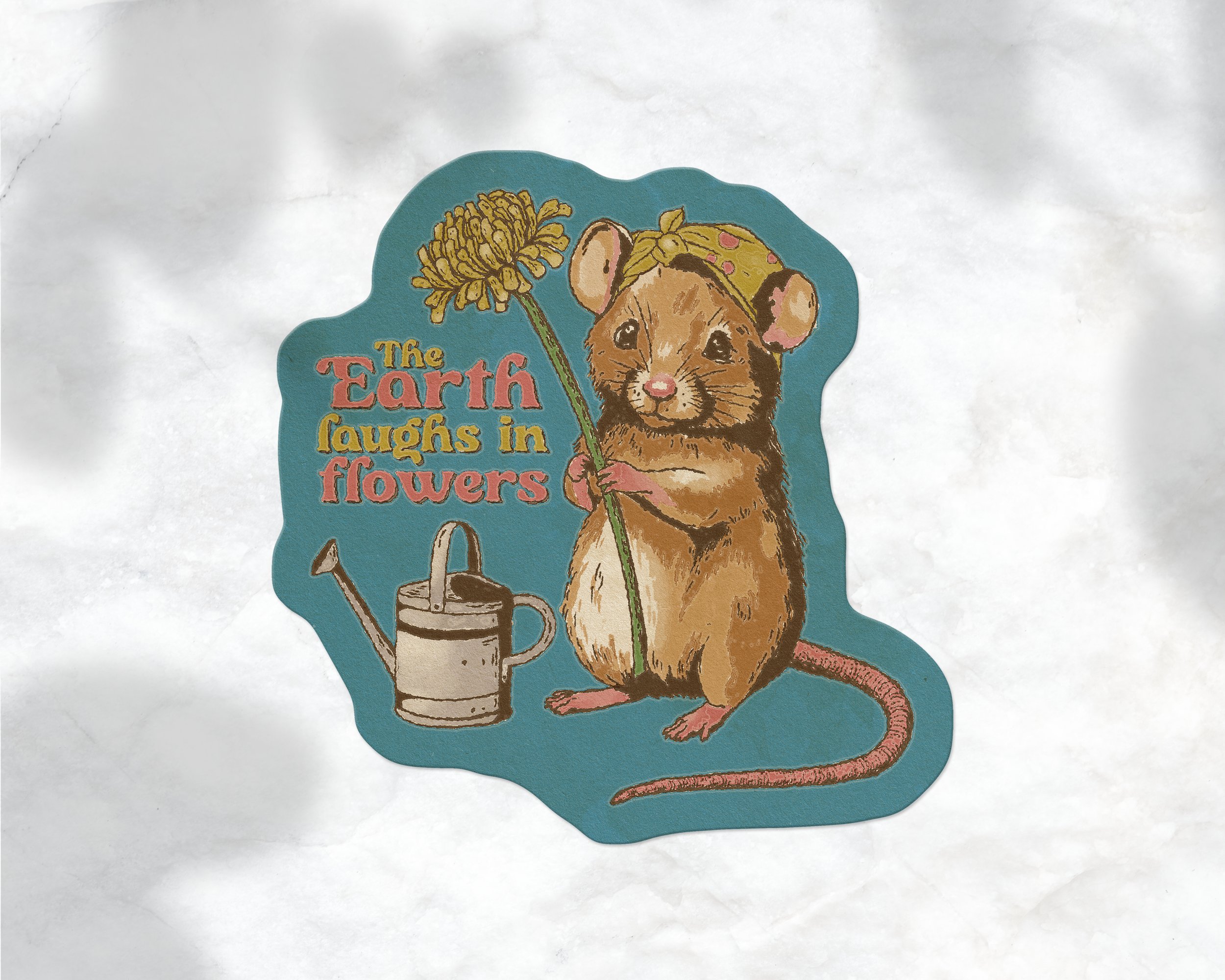 The Earth Laughs in Flowers: Mouse Sticker