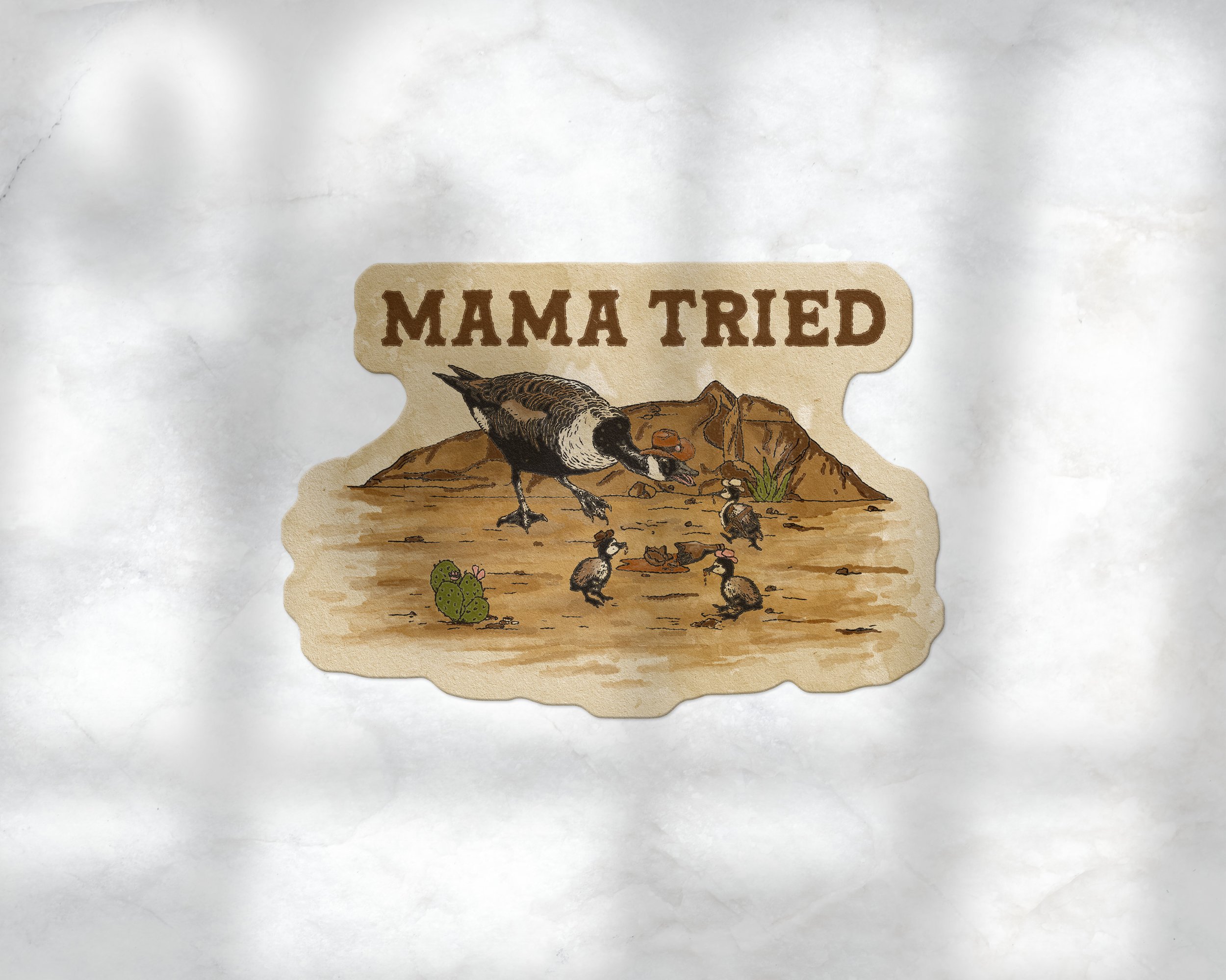 Mama Tried, Goose Cowgirl StickerĀ