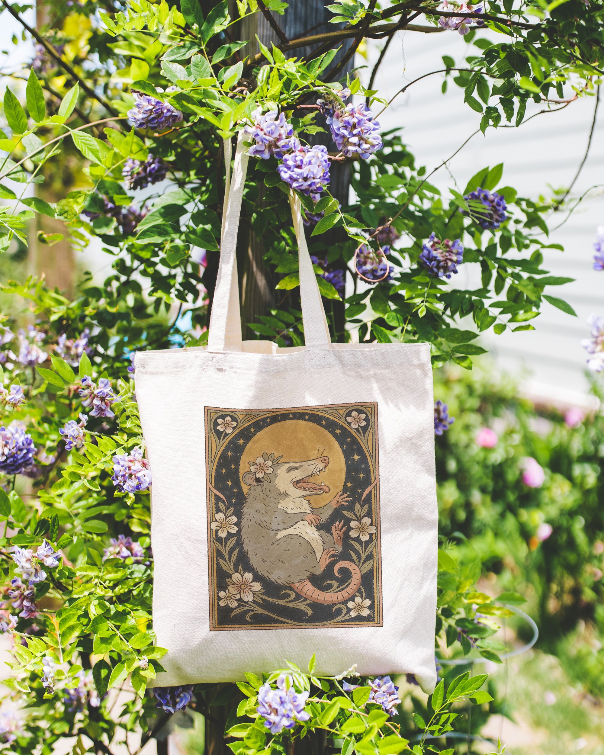 Art Nouveau Celestial Possum Tote