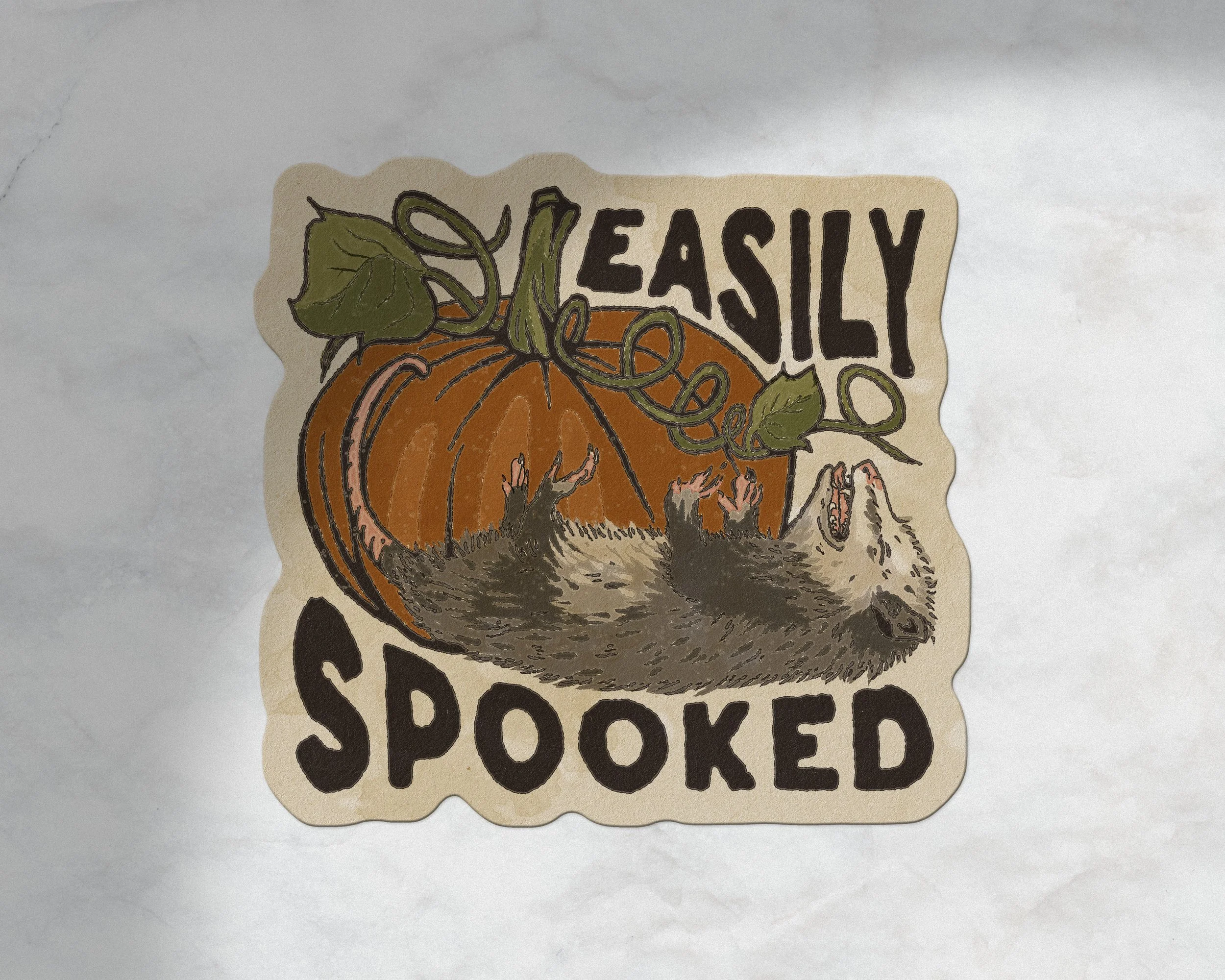 Easily Spooked Possum Sticker