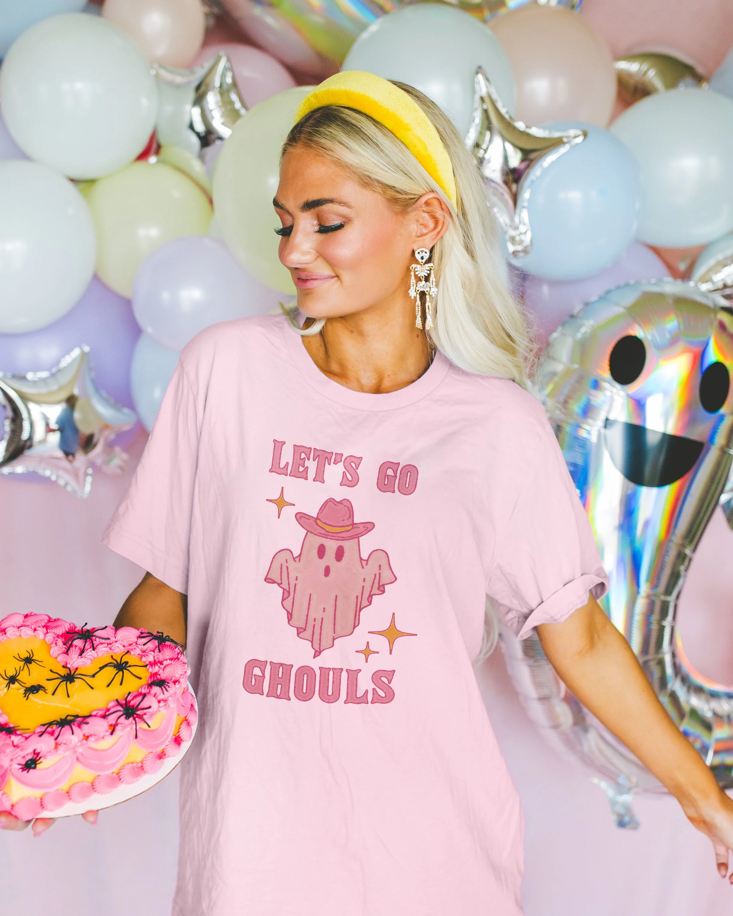 Let's Go Ghouls Unisex Full Length Shirt and Crop Top