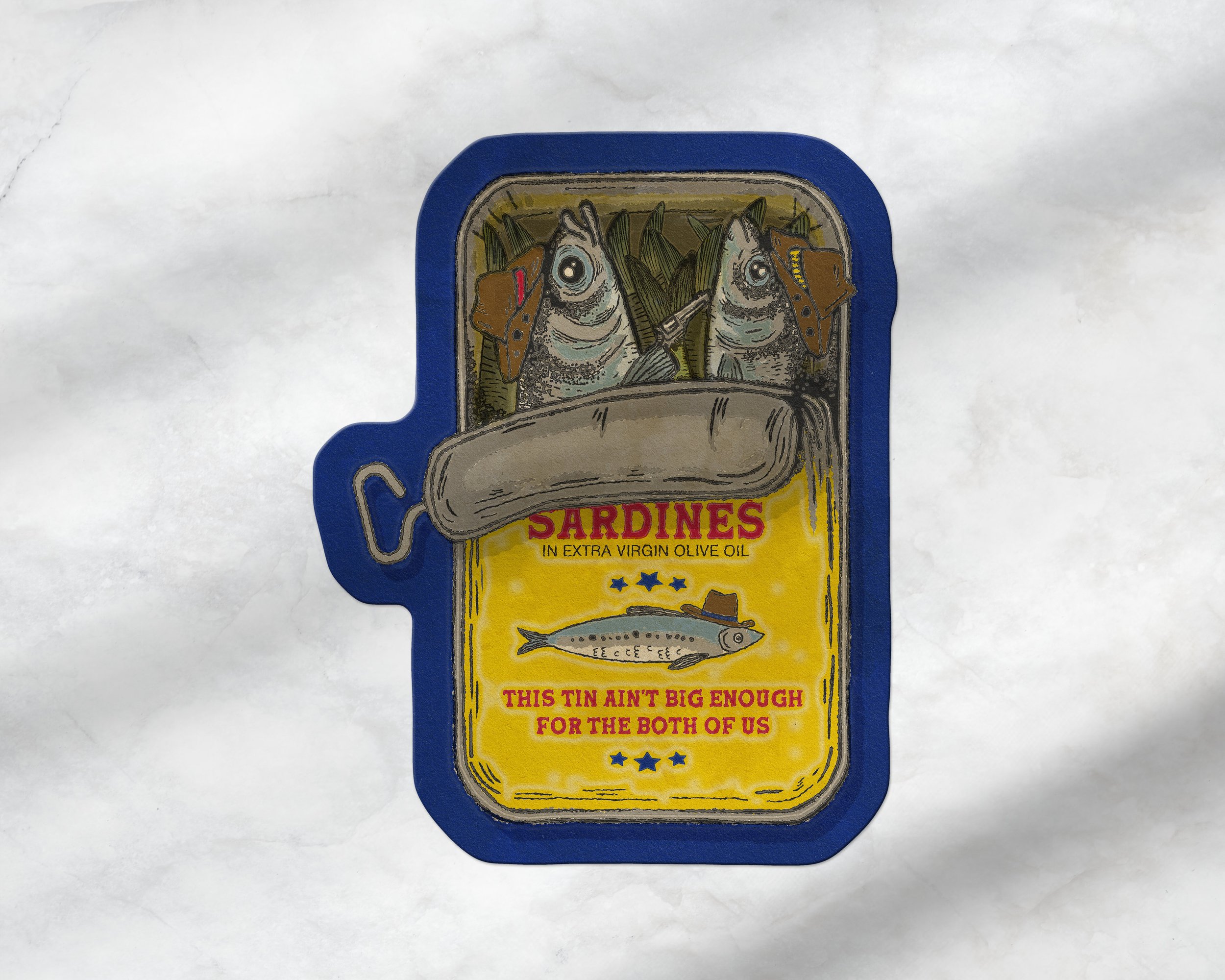 Sardine Cowboy Sticker