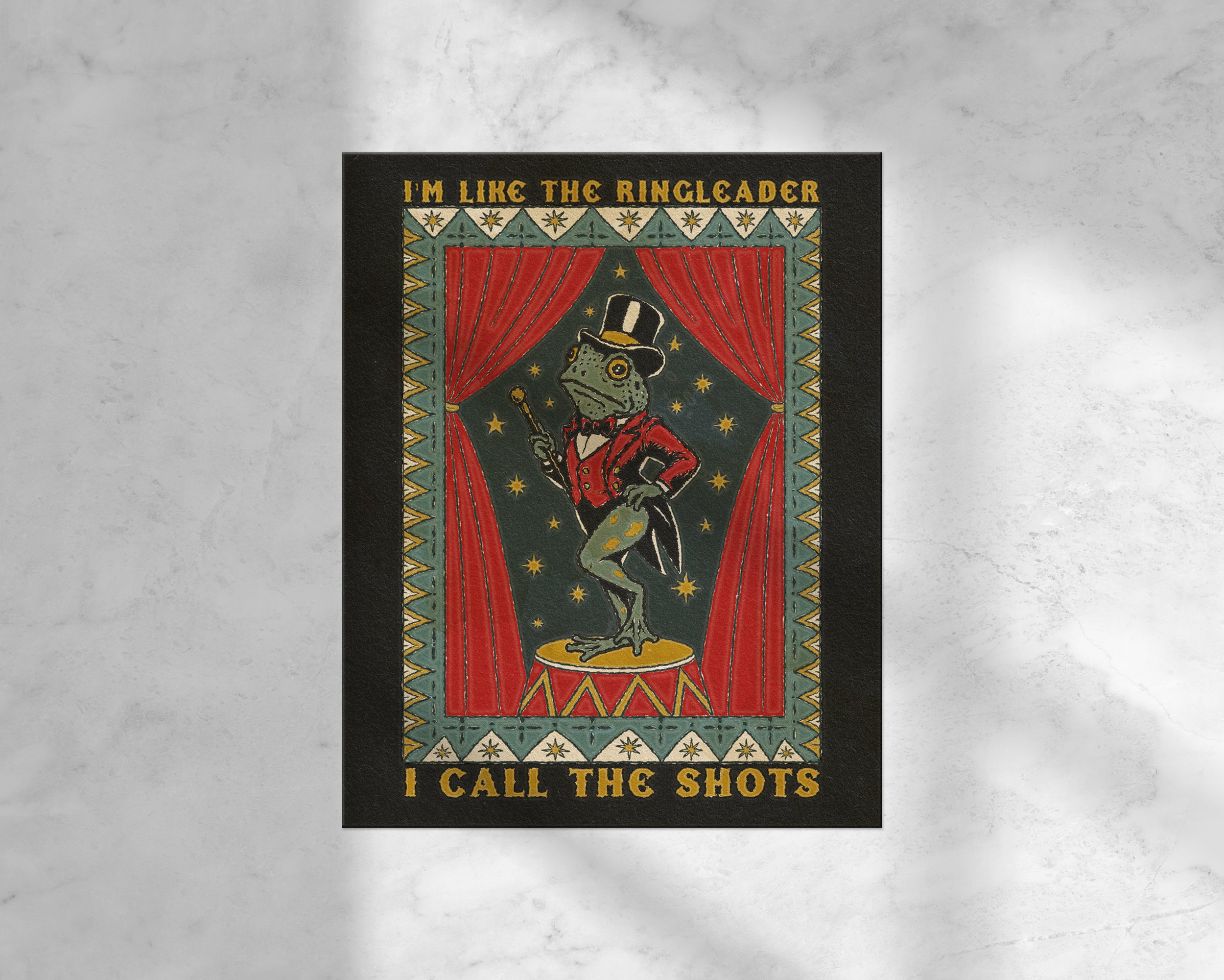 Circus Frog Ringleader Sticker