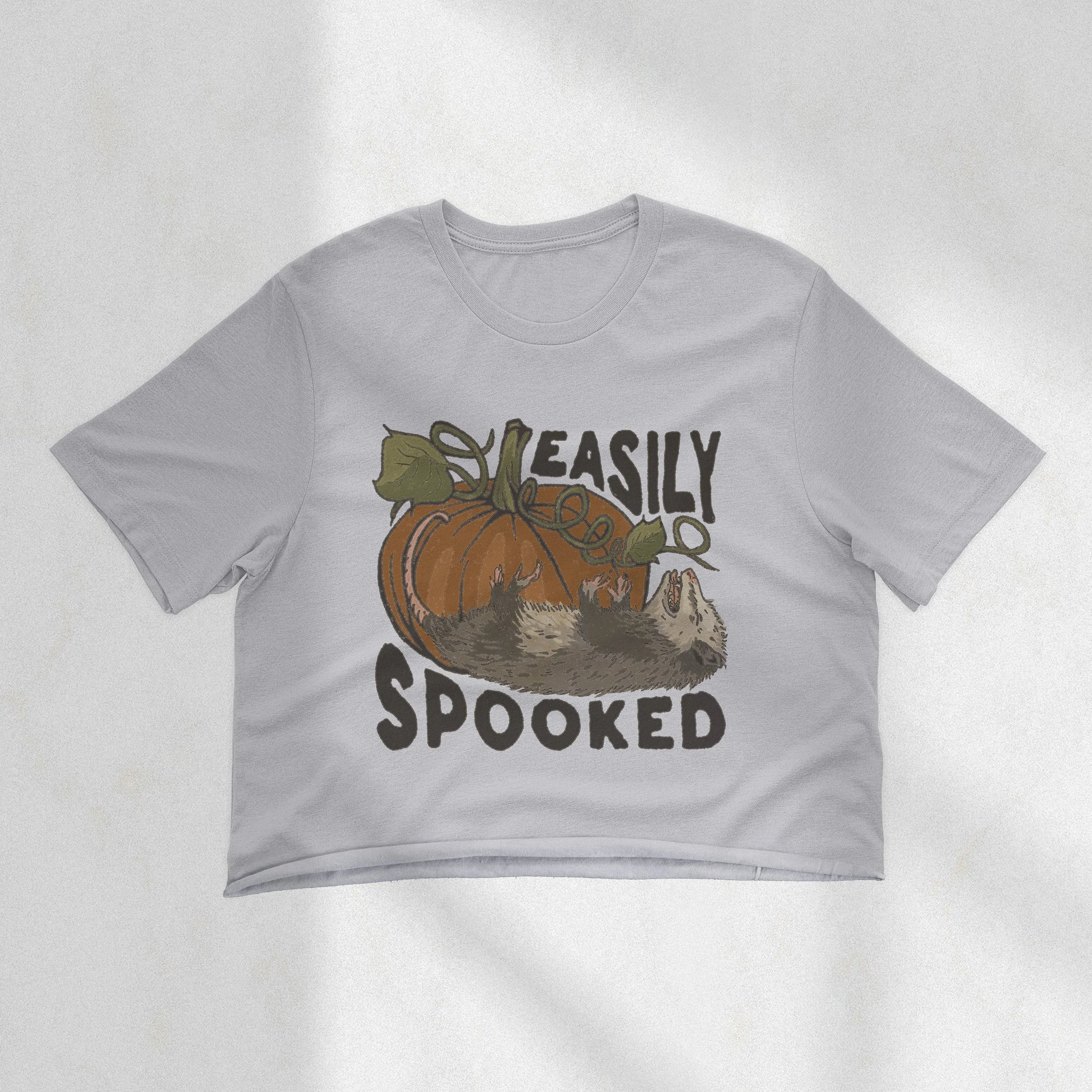 Easily Spooked Opossum Closeout Crop Top